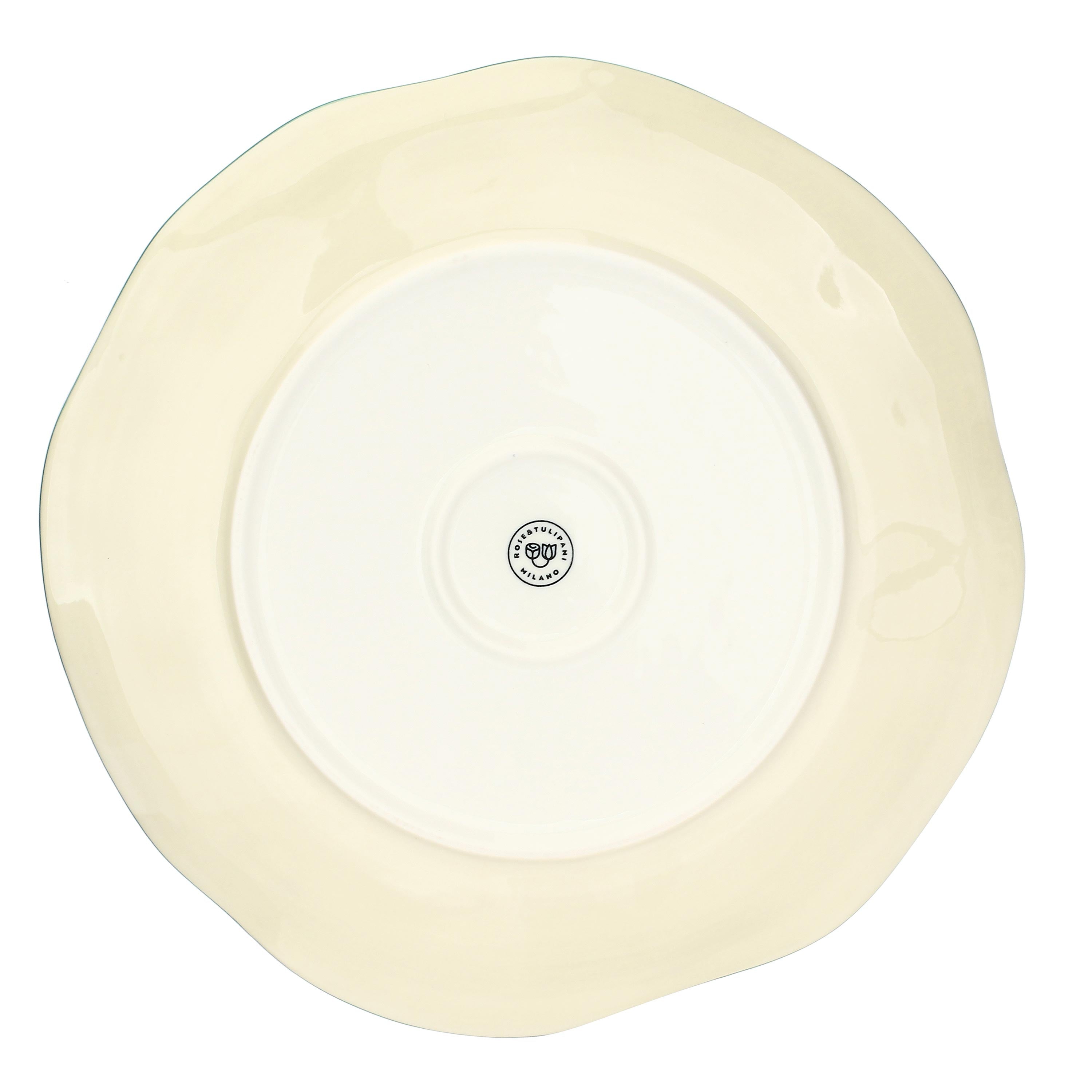 Set da 6 - Domitilla Verde Acqua Piatto Piano - Stoneware, Ø27,3 cm