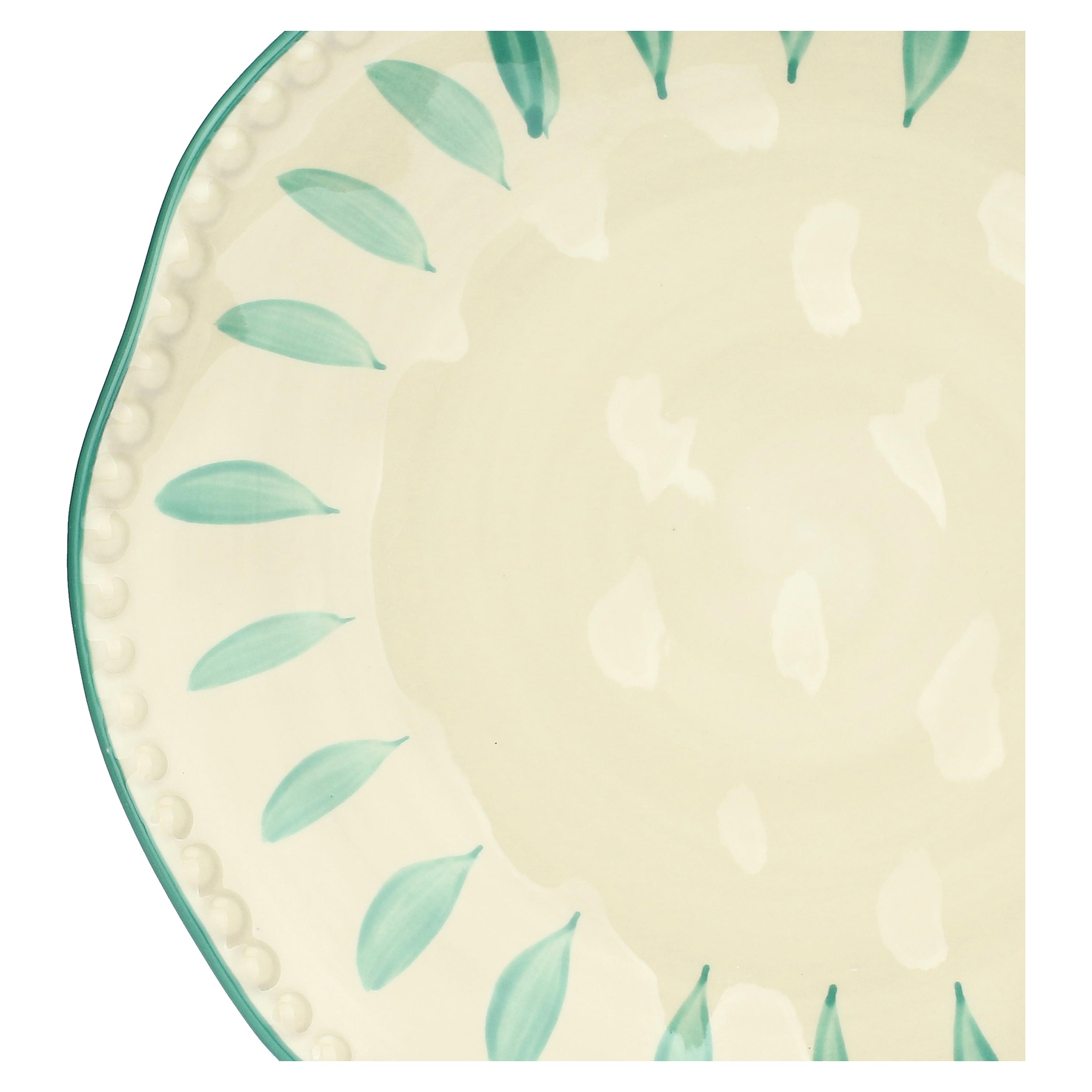 Set da 6 - Domitilla Verde Acqua Piatto Piano - Stoneware, Ø27,3 cm