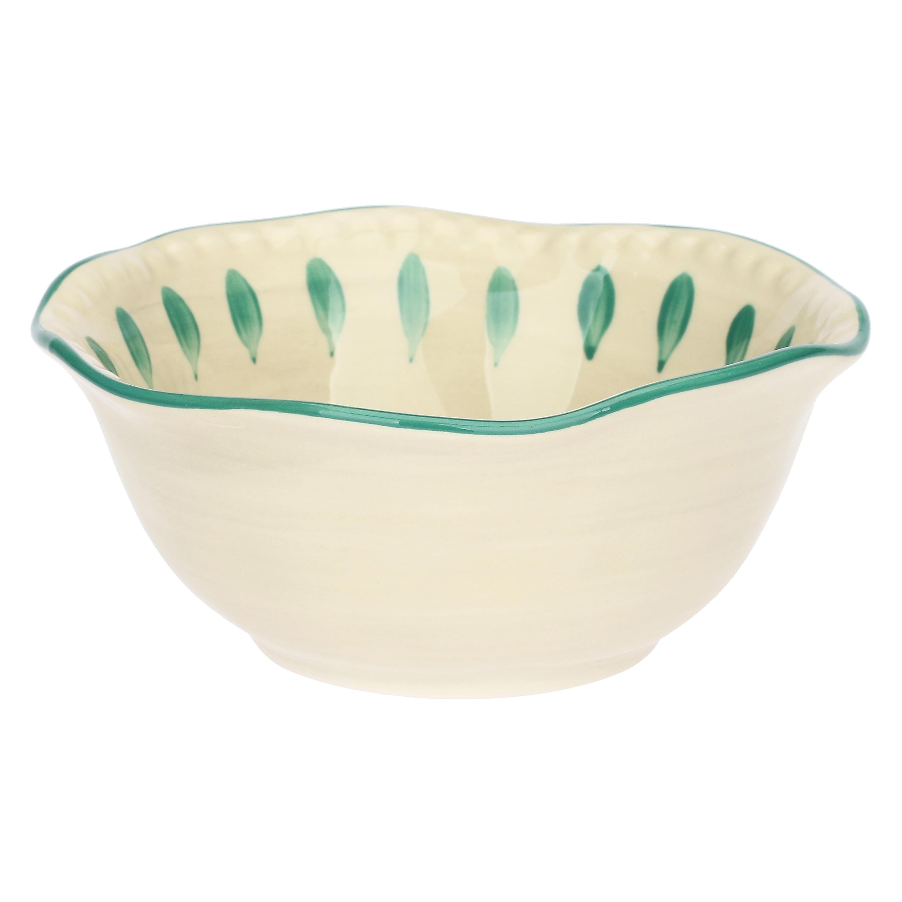 Set da 6 - Domitilla Verde Acqua Ciotola Piccola - Stoneware, Ø15X6 cm