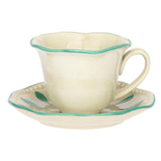 Set da 6 - Domitilla Verde Acqua Tazz Caffè C/P - Stoneware, Ø11 cm 90 cc