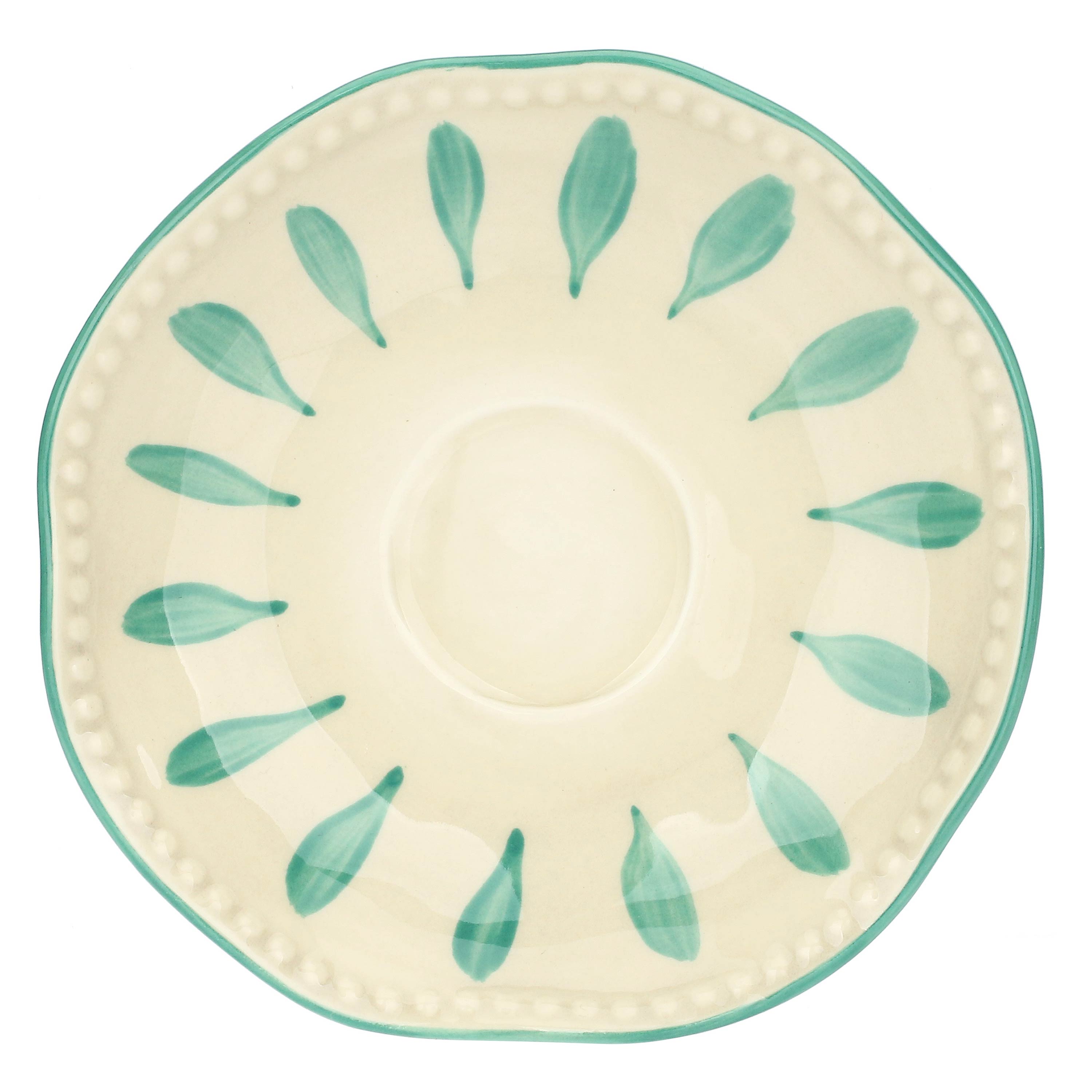 Set da 6 - Domitilla Verde Acqua Tazz Caffè C/P - Stoneware, Ø11 cm 90 cc