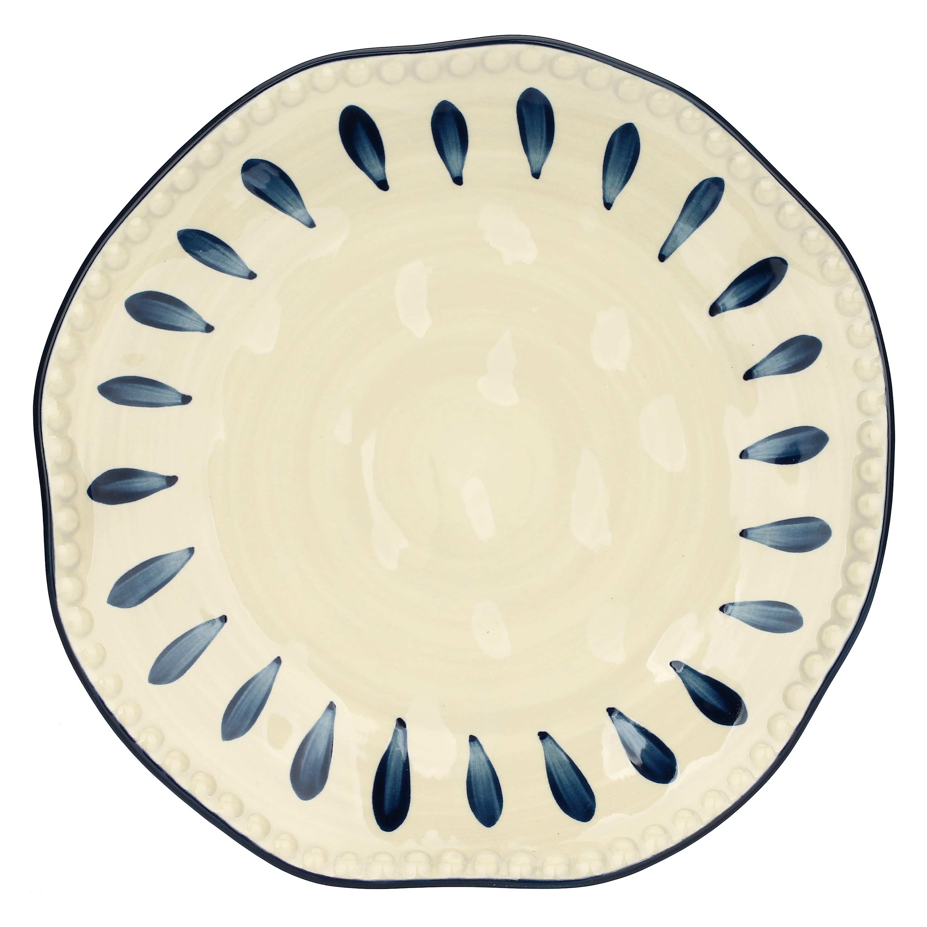 Set da 6 - Domitilla Blu Notte Piatto Piano - Stoneware, Ø27,3 cm