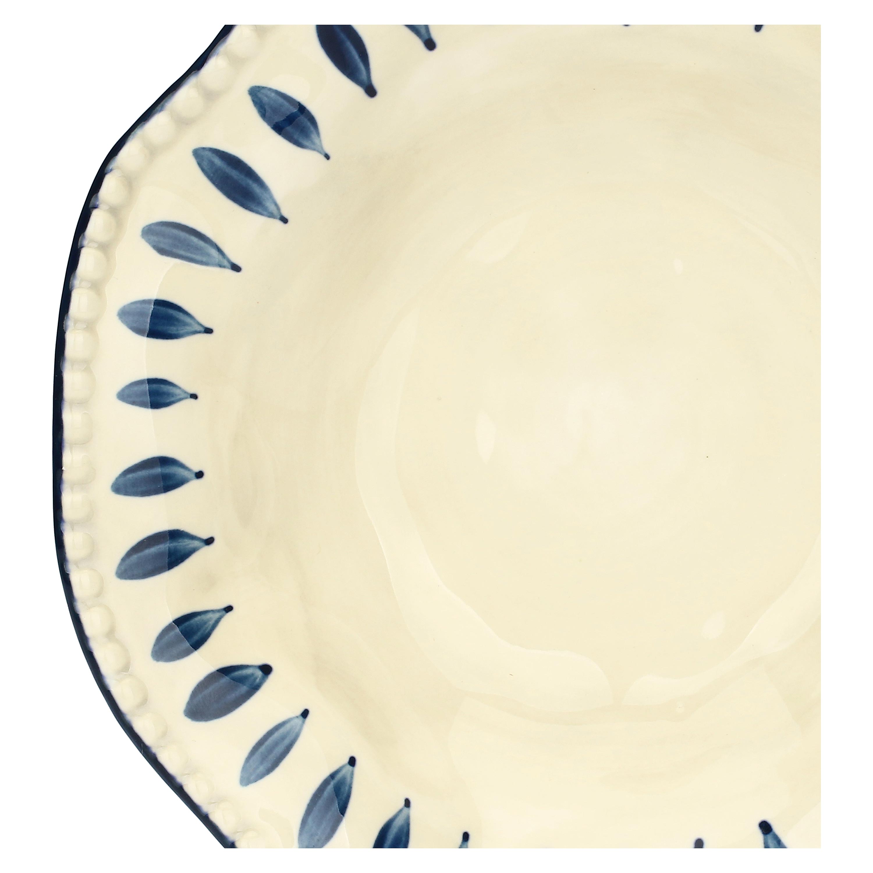 Set da 6 - Domitilla Blu Notte Piatto Fondo - Stoneware, Ø22,5 cm