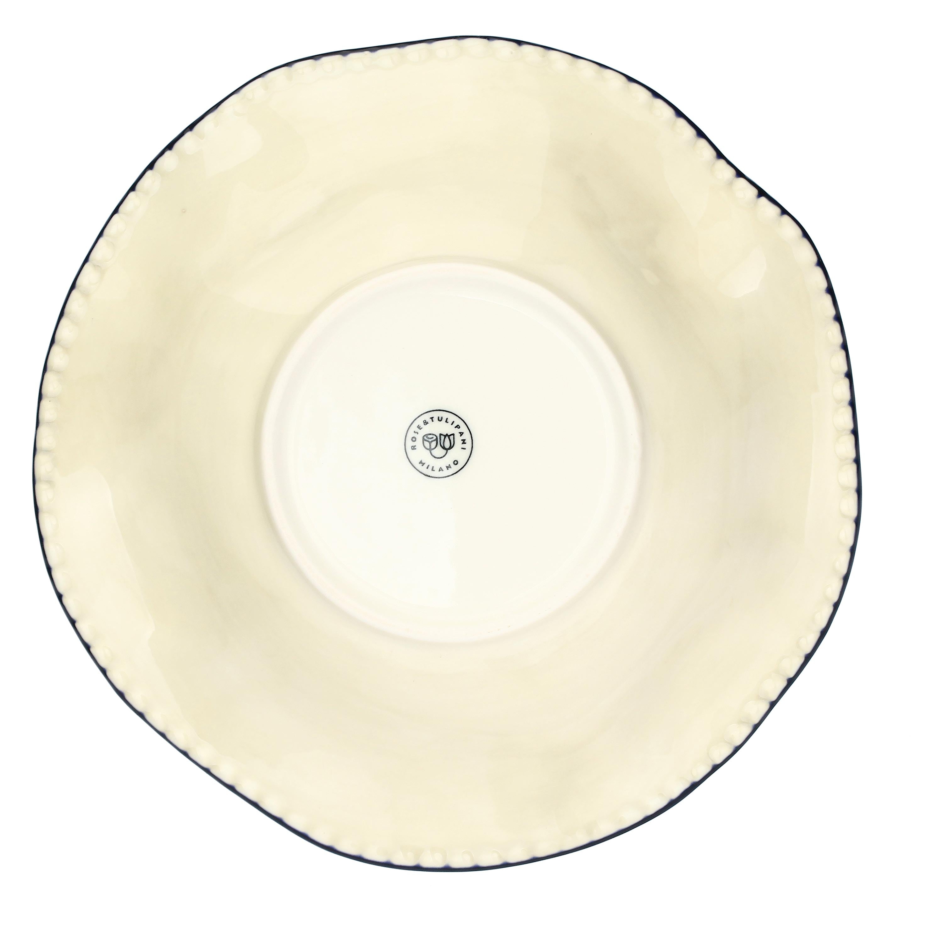 Set da 6 - Domitilla Blu Notte Piatto Fondo - Stoneware, Ø22,5 cm