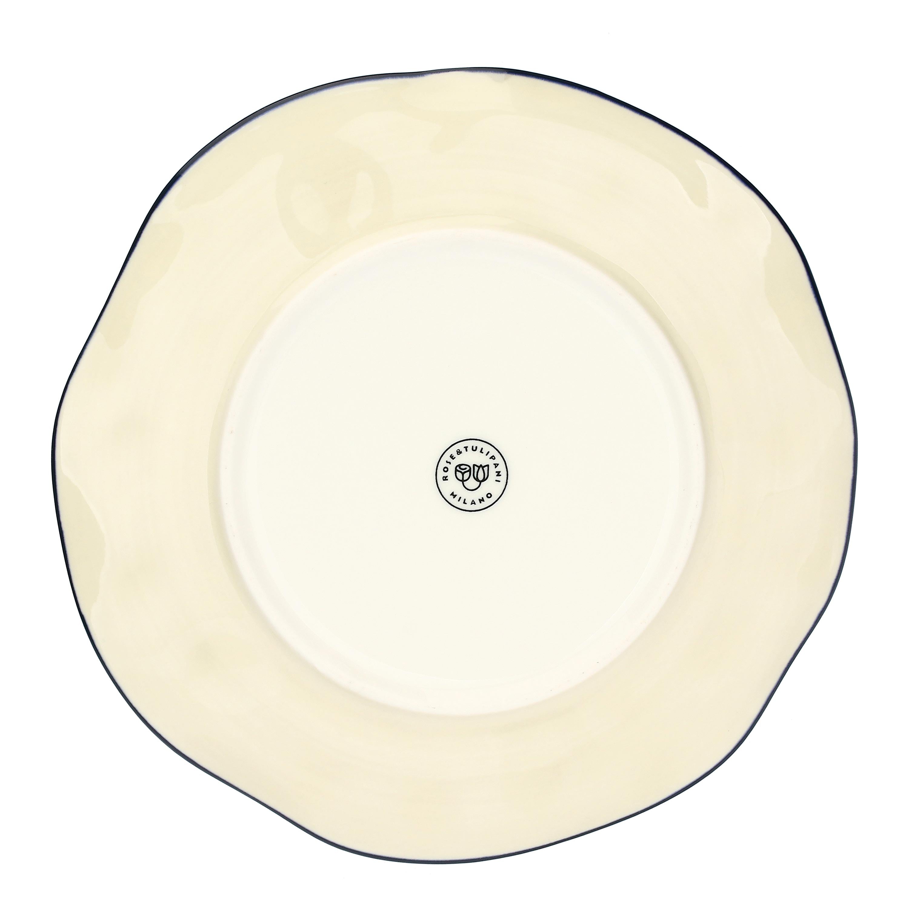 Set da 6 - Domitilla Blu Notte Piatto Frutta - Stoneware, Ø20 cm