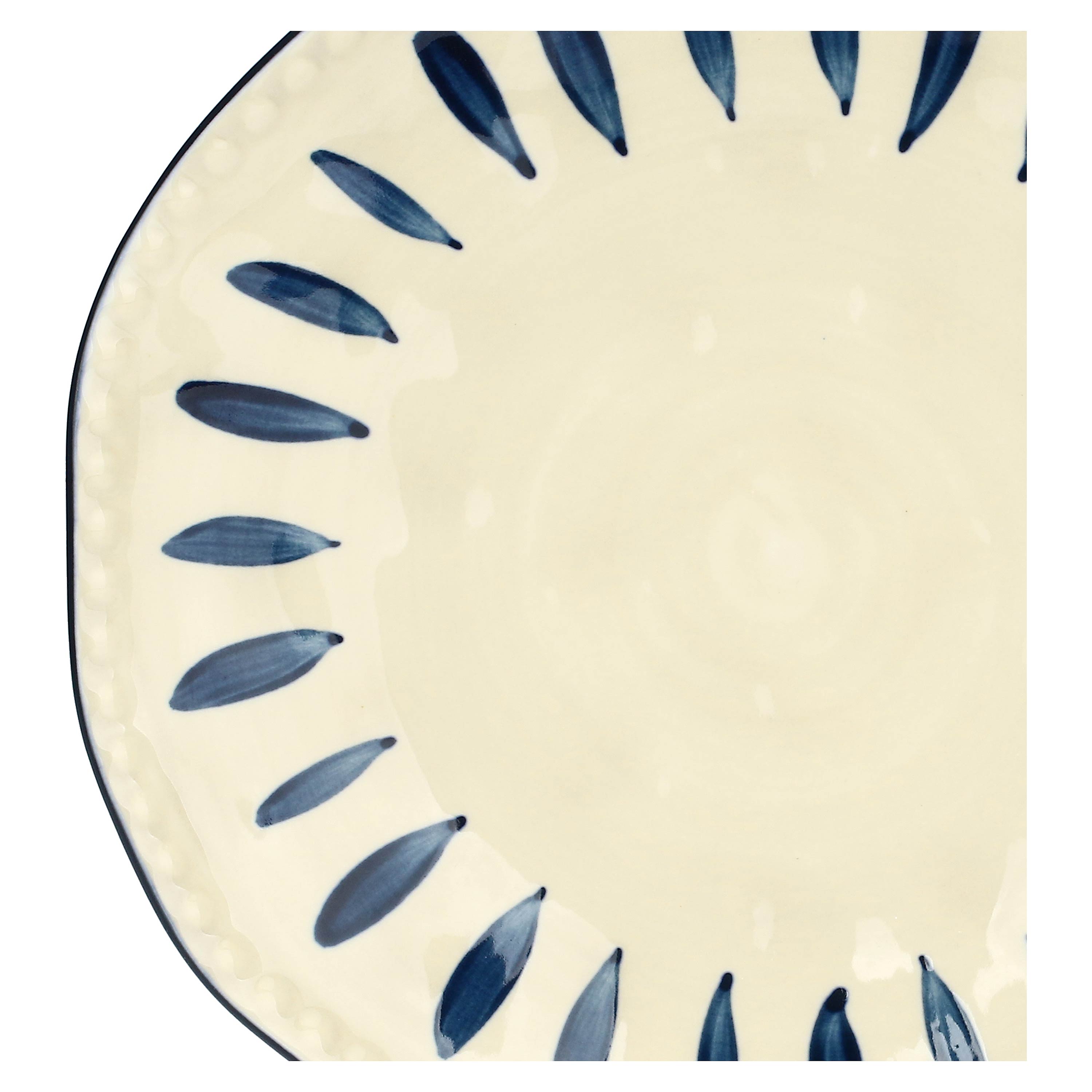 Set da 6 - Domitilla Blu Notte Piatto Frutta - Stoneware, Ø20 cm