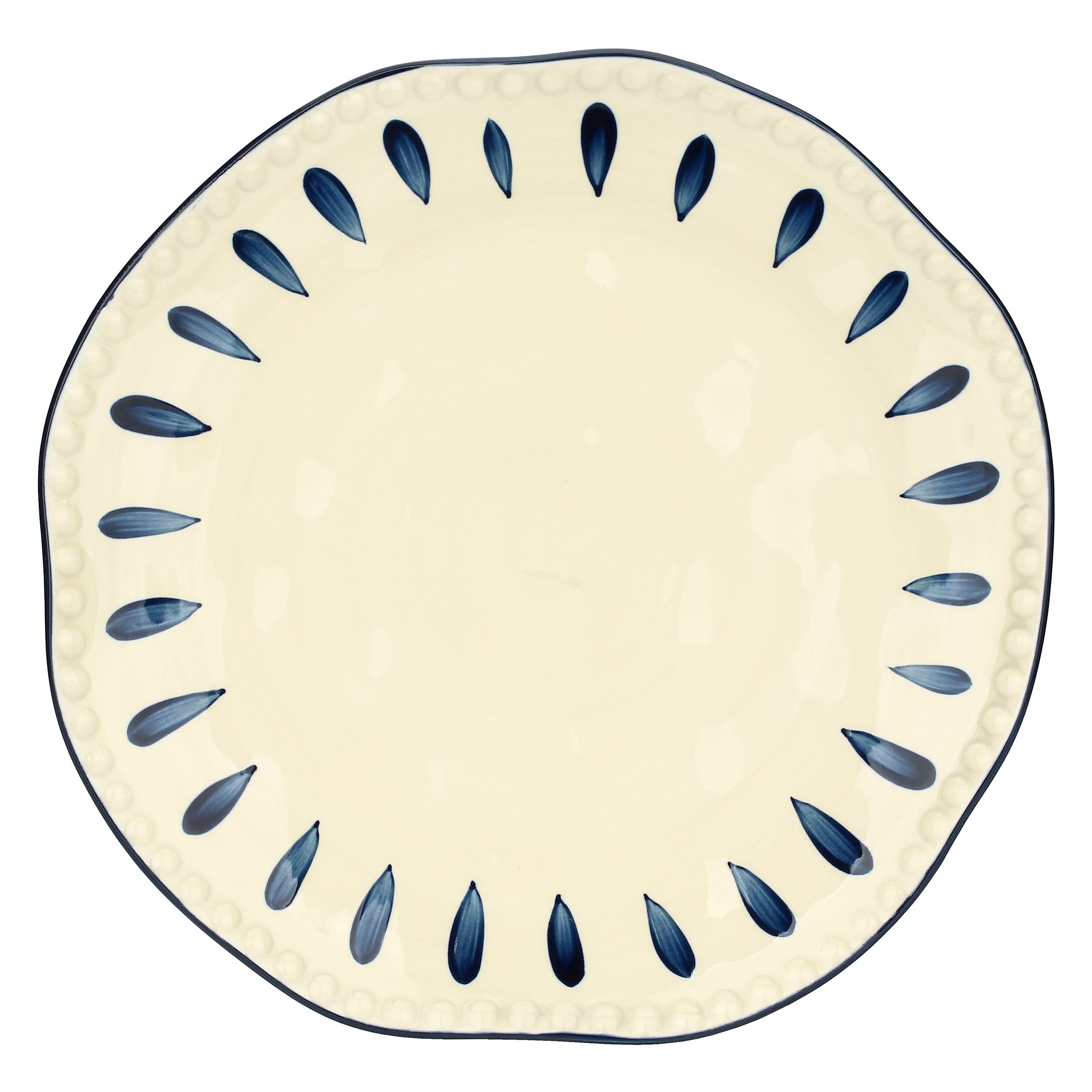 Set da 2 - Domitilla Blu Notte Piatto Rotondo - Stoneware, Ø32 cm