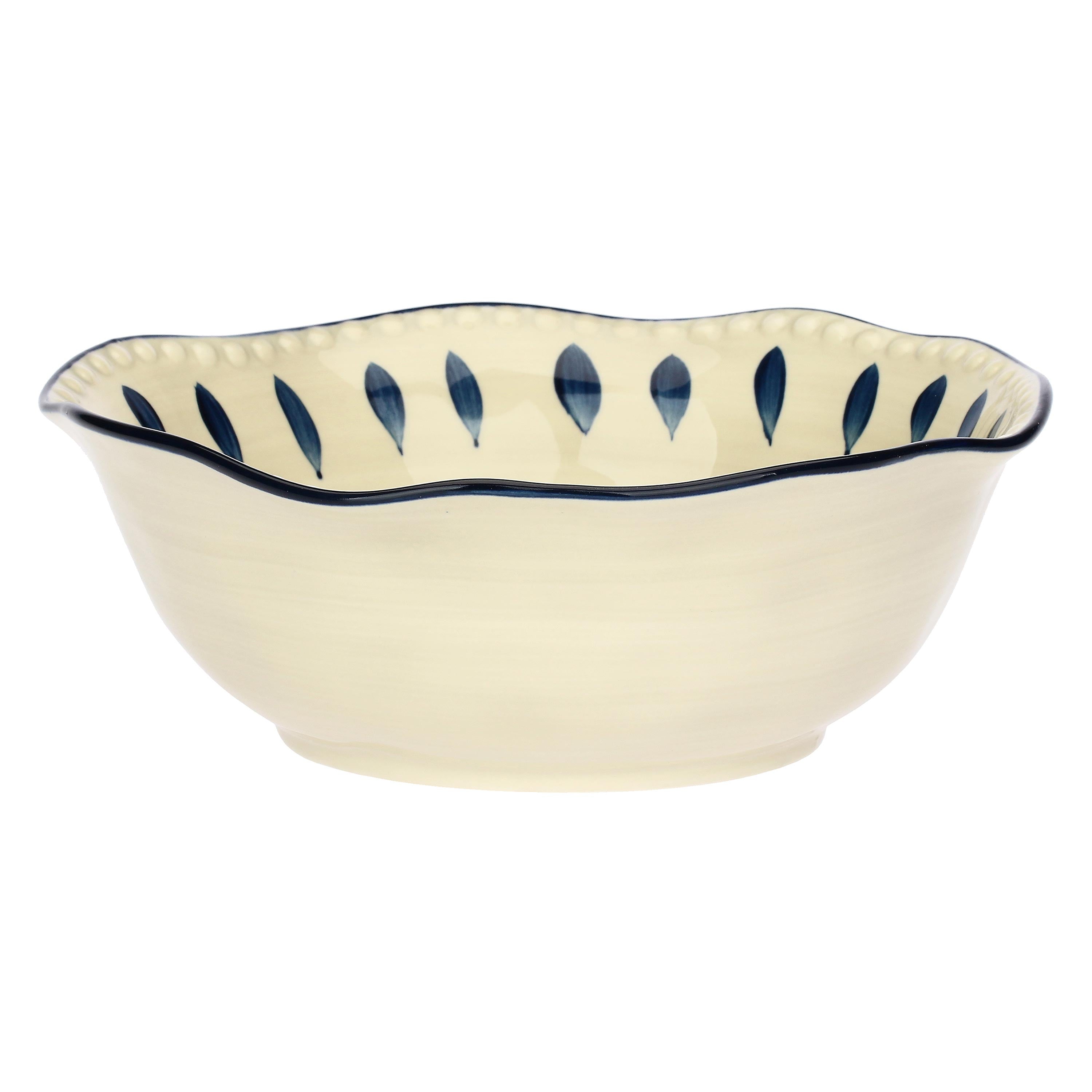 Set da 2 - Domitilla Blu Notte Insalatiera - Stoneware, Ø24xh9,5 cm