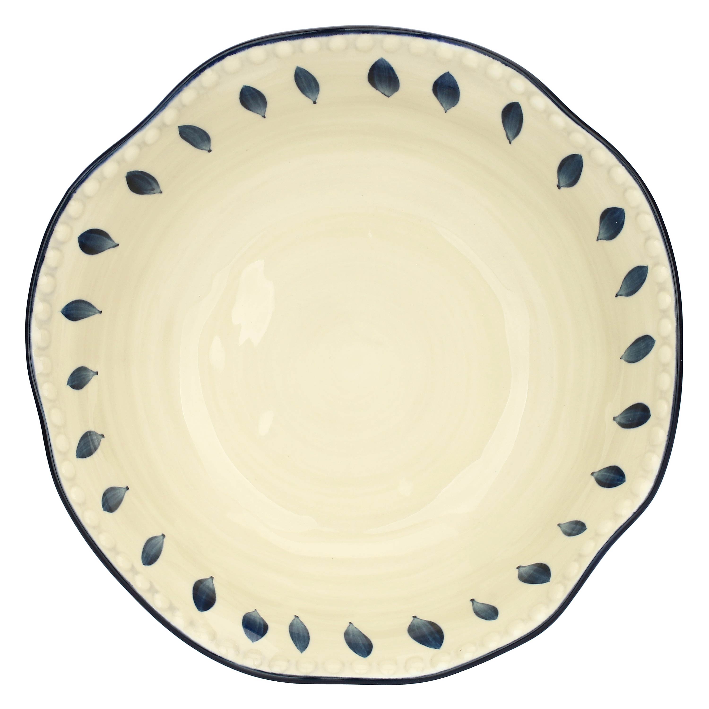 Set da 2 - Domitilla Blu Notte Insalatiera - Stoneware, Ø24xh9,5 cm