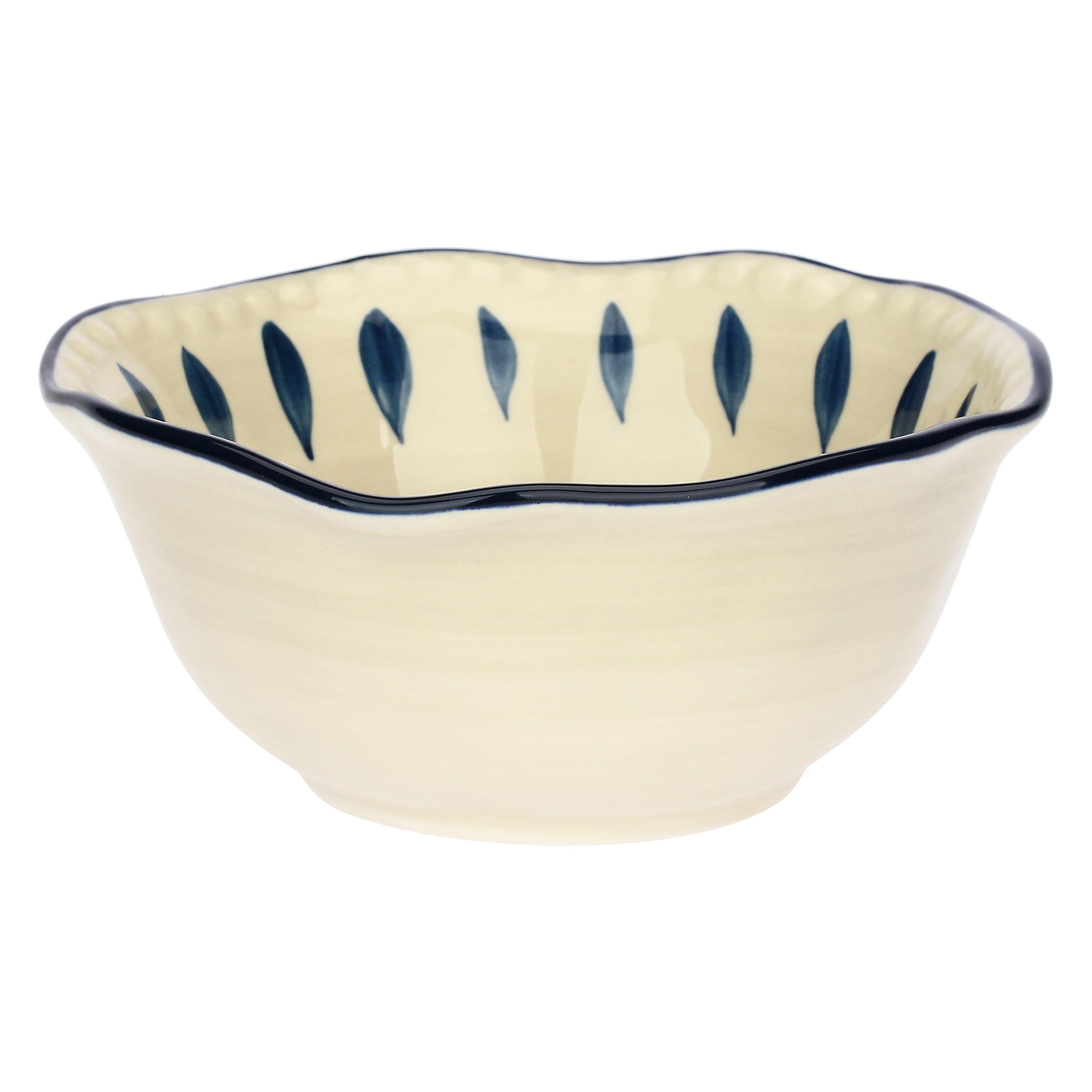 Set da 6 - Domitilla Blu Notte Ciotola Piccola - Stoneware, Ø15Xh6 cm