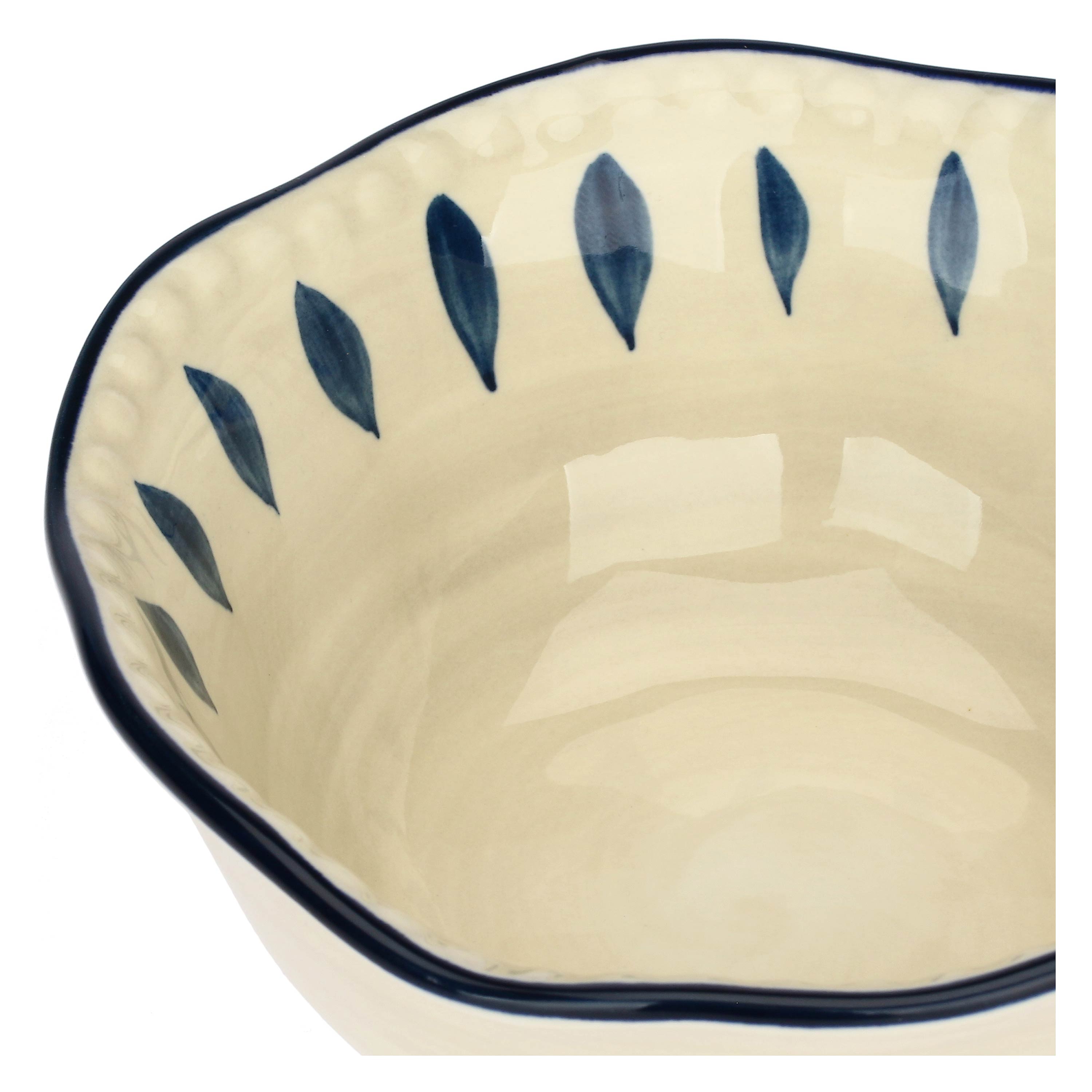 Set da 6 - Domitilla Blu Notte Ciotola Piccola - Stoneware, Ø15Xh6 cm