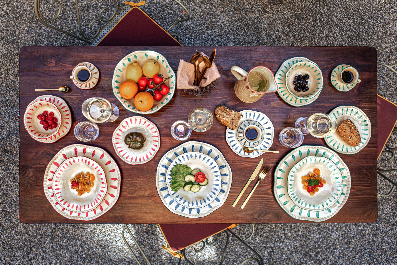 Set da 6 - Domitilla Blu Notte Ciotola Piccola - Stoneware, Ø15Xh6 cm