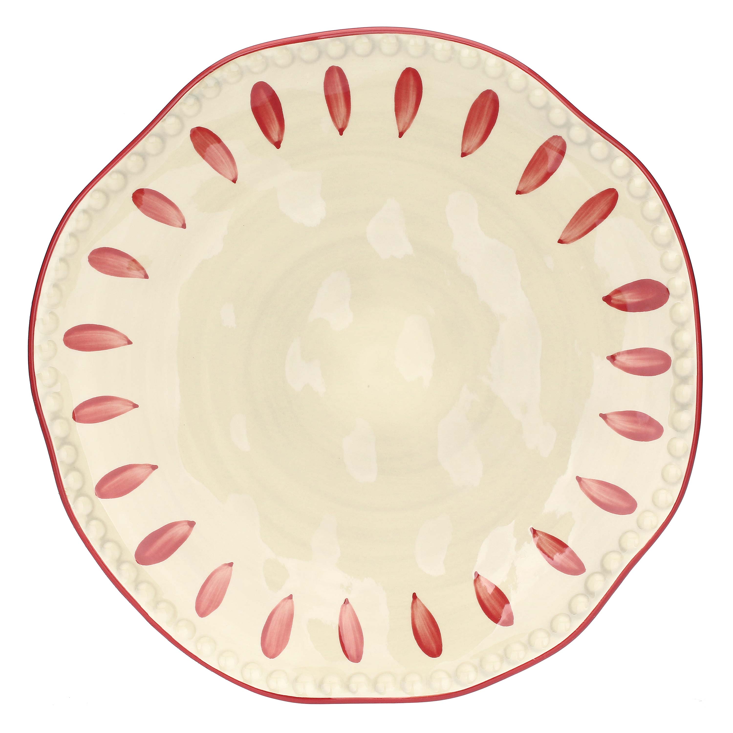 Set da 6 - Domitilla Magenta Piatto Piano - Stoneware, Ø27,3 cm