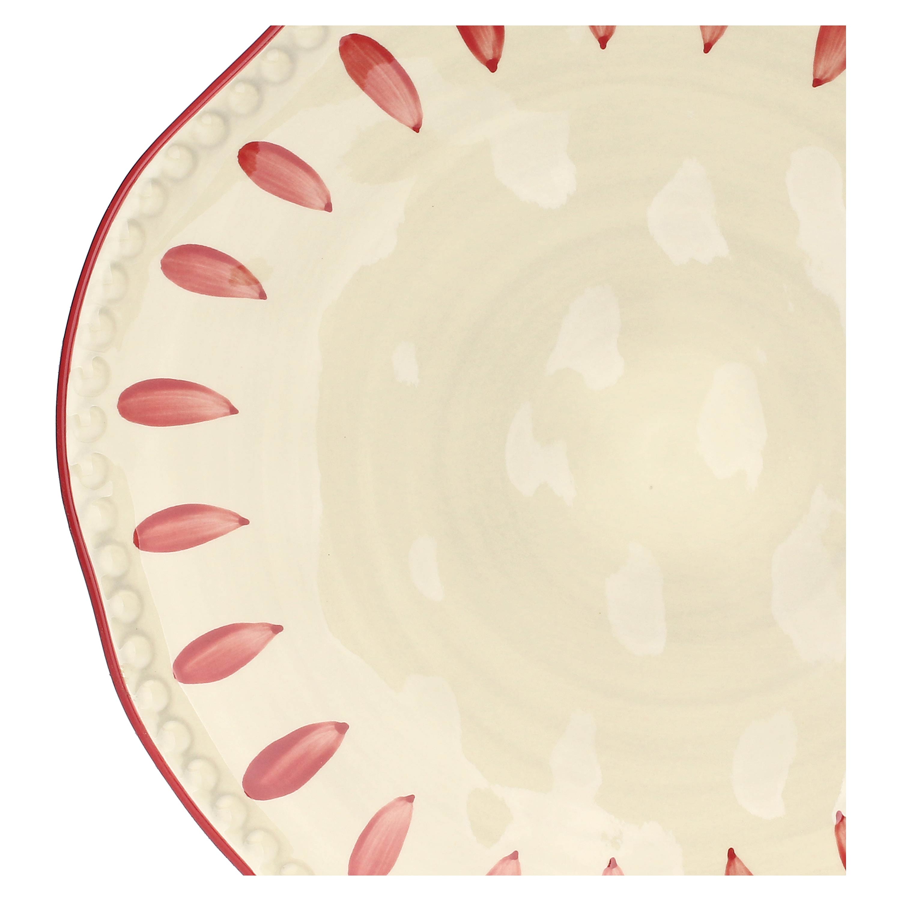 Set da 6 - Domitilla Magenta Piatto Piano - Stoneware, Ø27,3 cm