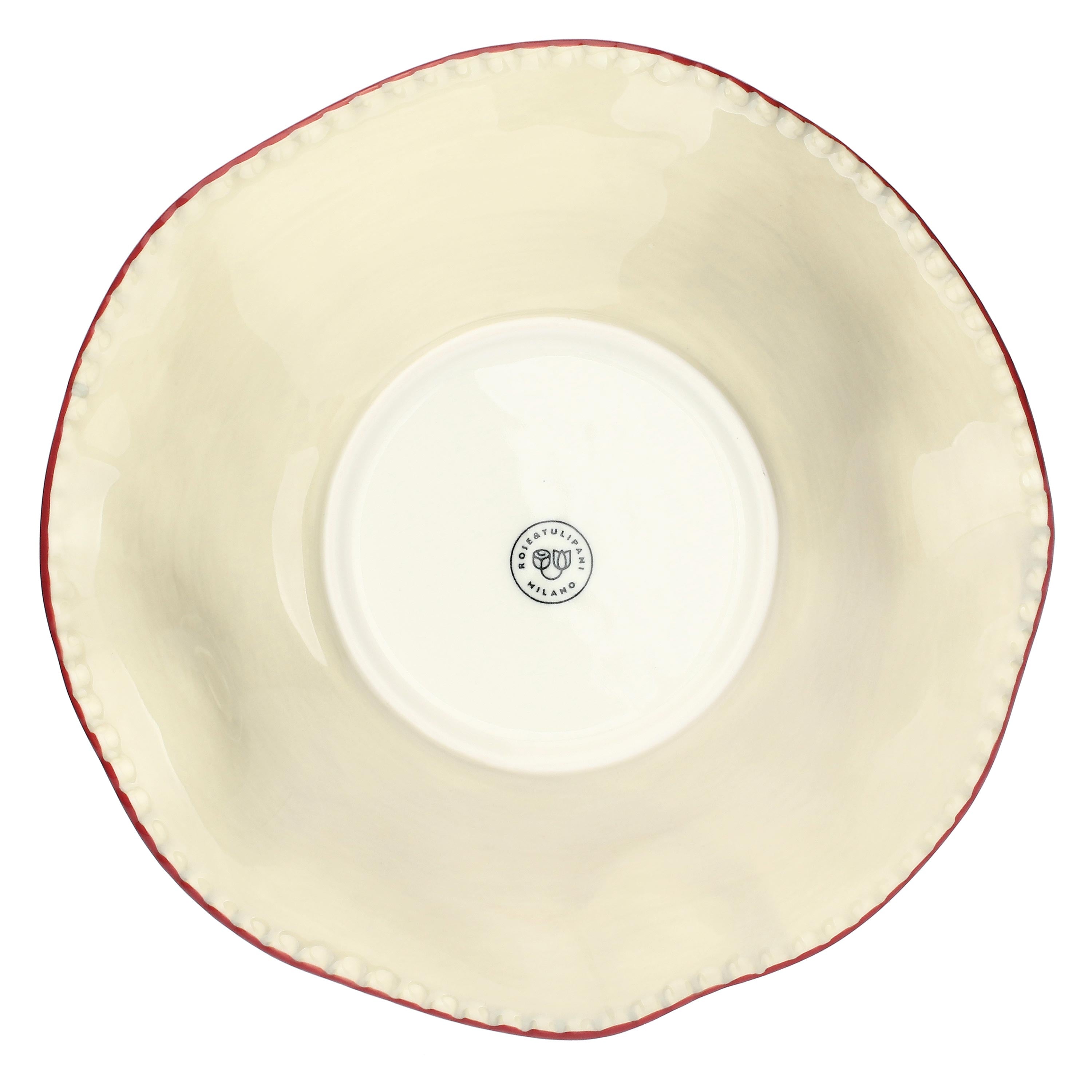 Set da 6 - Domitilla Magenta Piatto Fondo - Stoneware, Ø22,5 cm