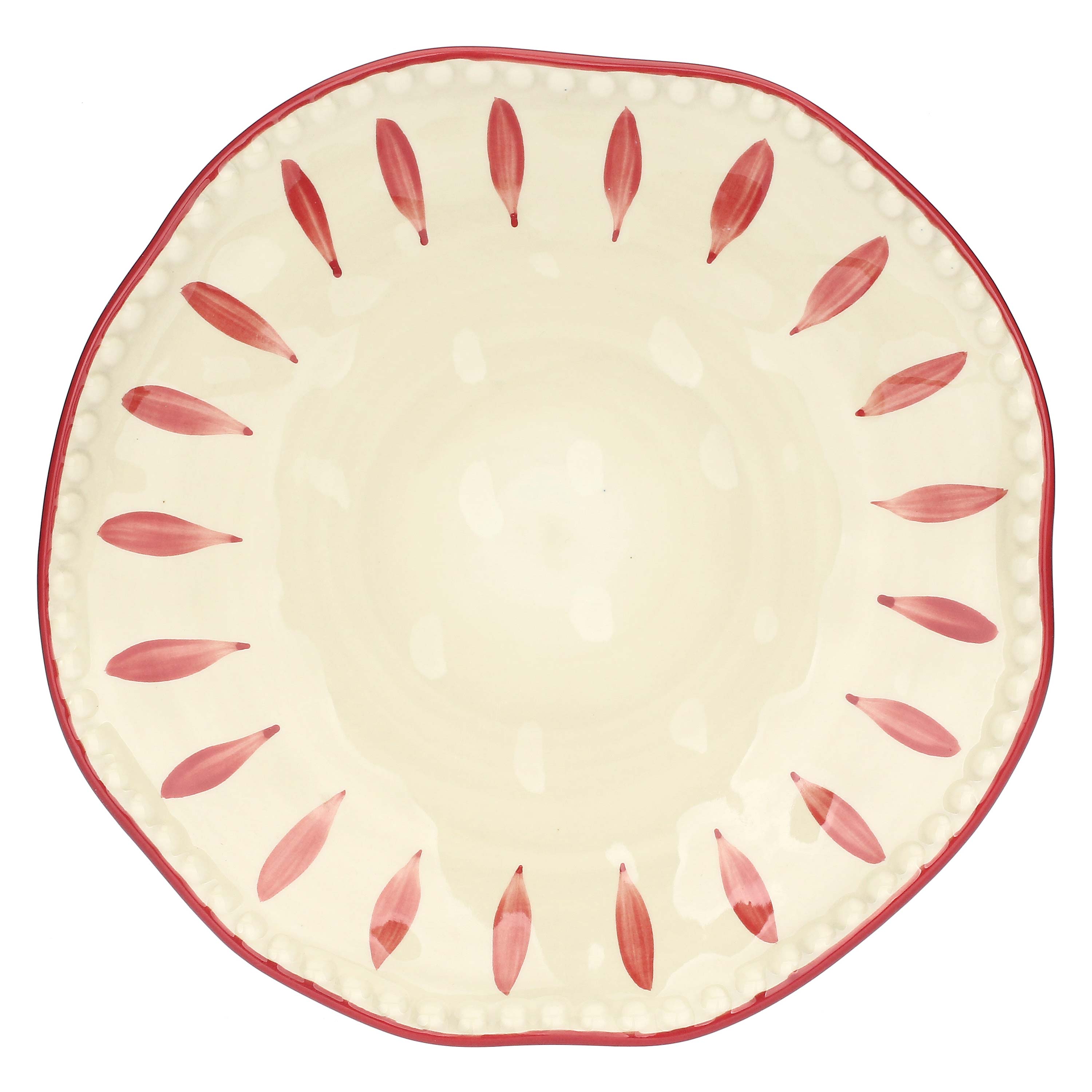 Set da 6 - Domitilla Magenta Piatto Frutta - Stoneware, Ø20 cm