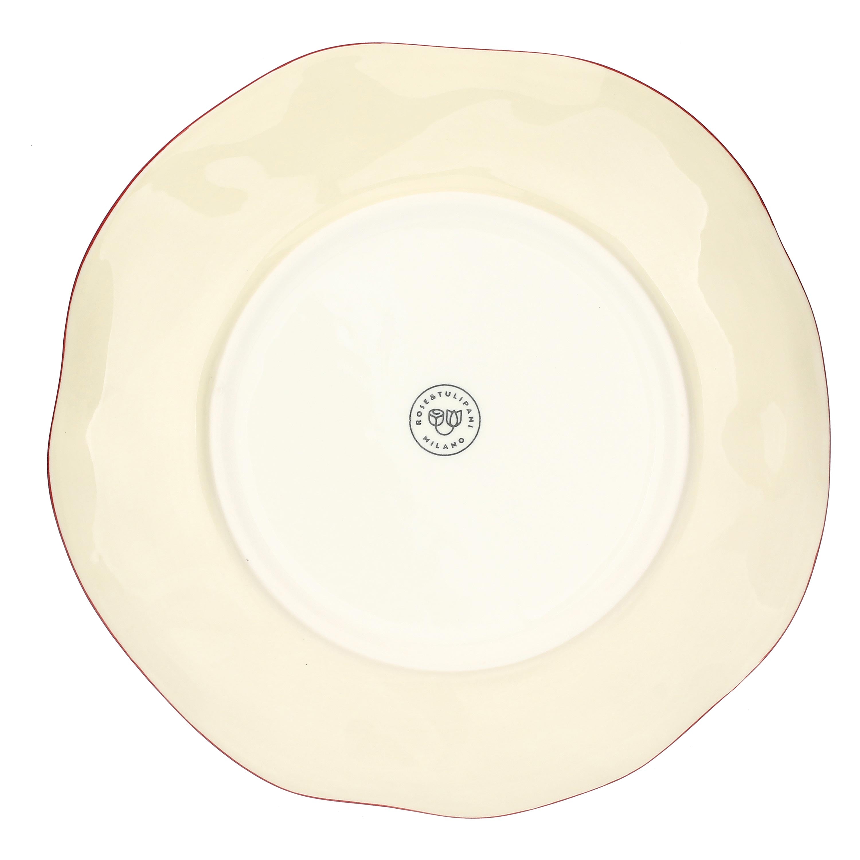 Set da 6 - Domitilla Magenta Piatto Frutta - Stoneware, Ø20 cm