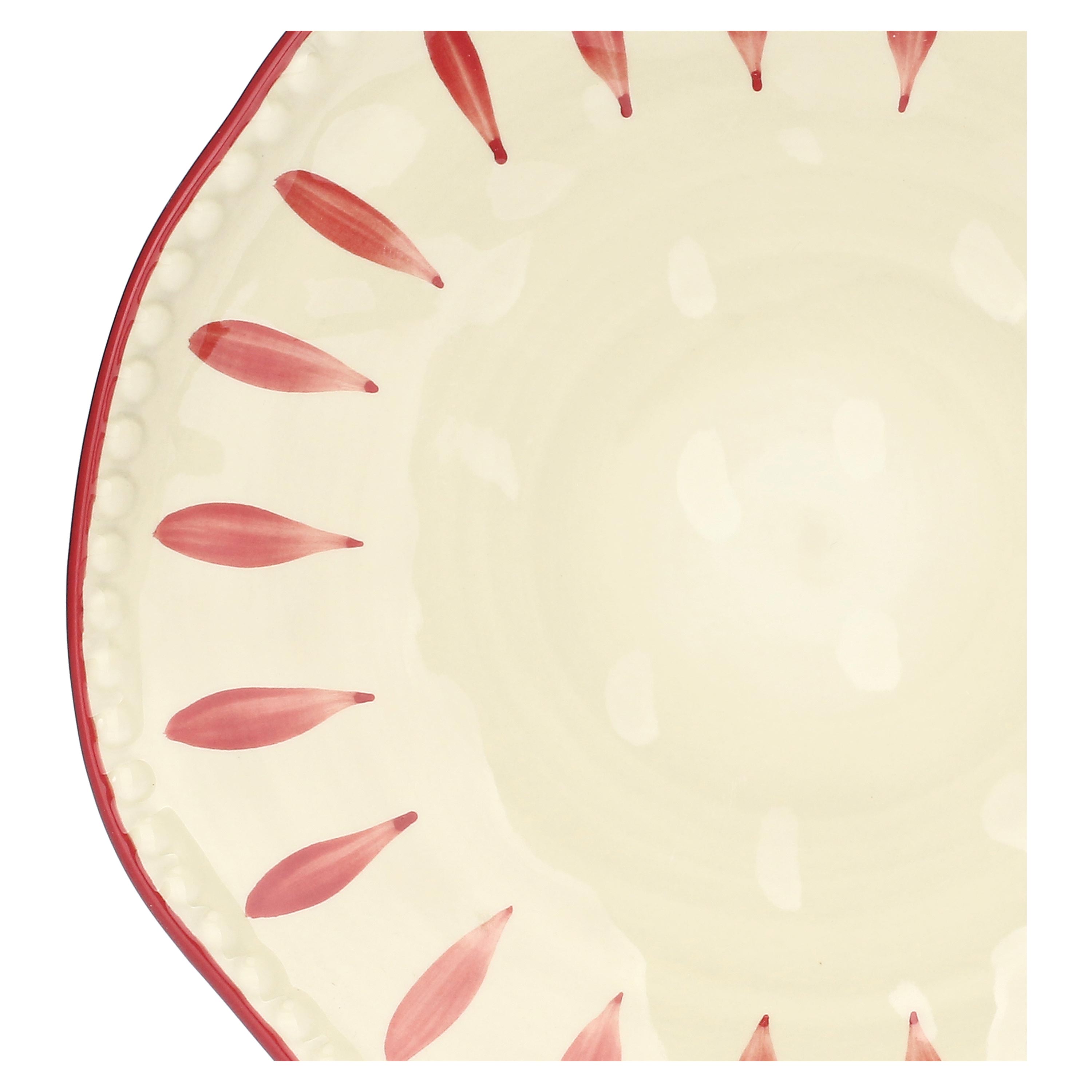 Set da 6 - Domitilla Magenta Piatto Frutta - Stoneware, Ø20 cm