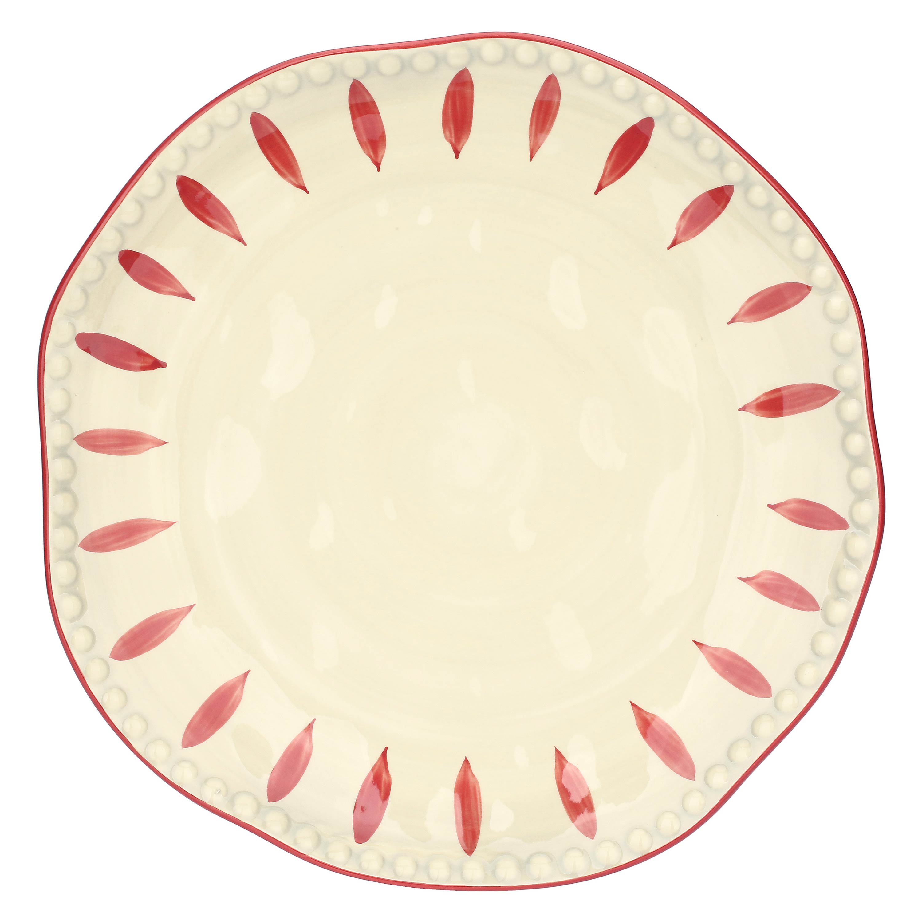 Set da 2 - Domitilla Magenta Piatto Rotondo - Stoneware, Ø32 cm