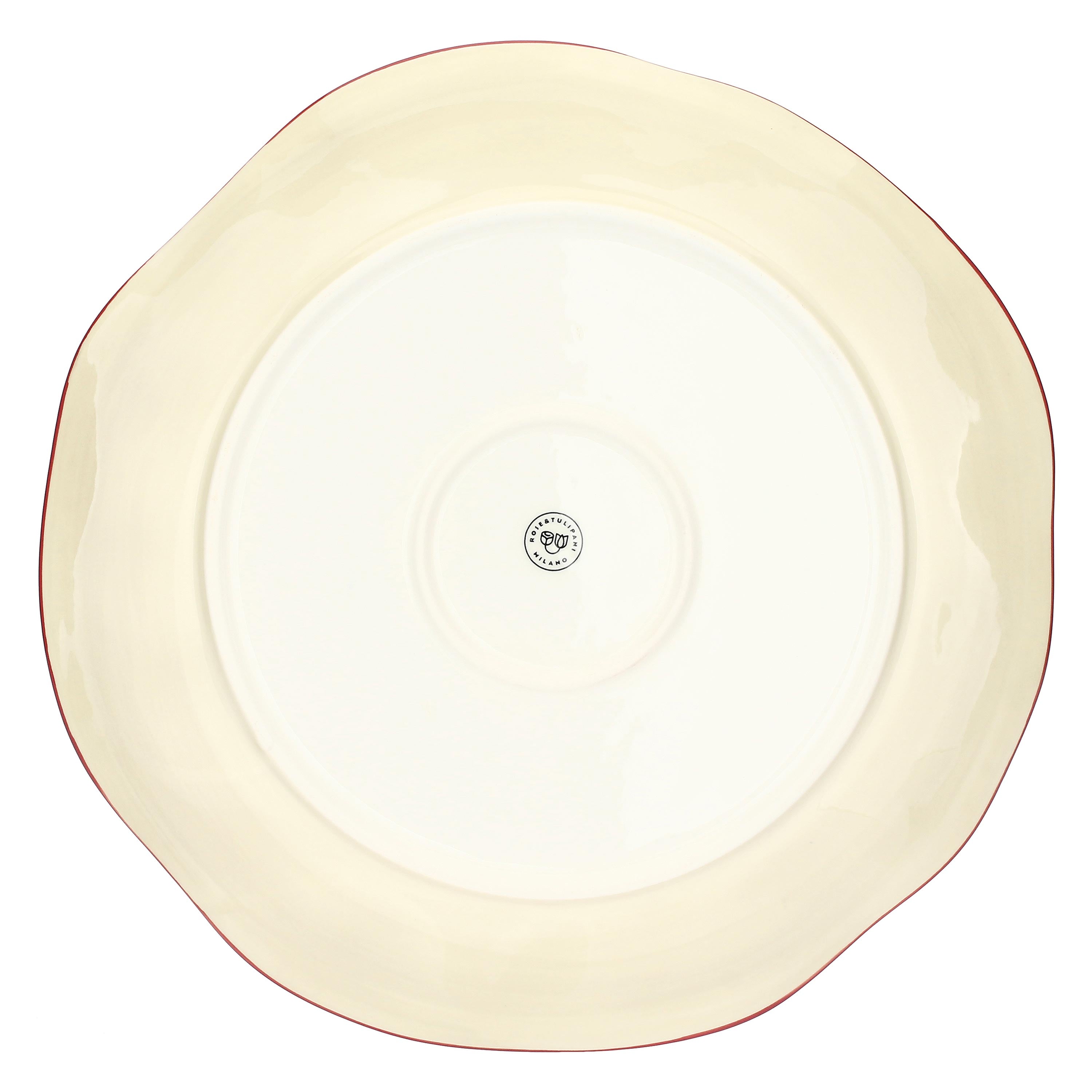 Set da 2 - Domitilla Magenta Piatto Rotondo - Stoneware, Ø32 cm