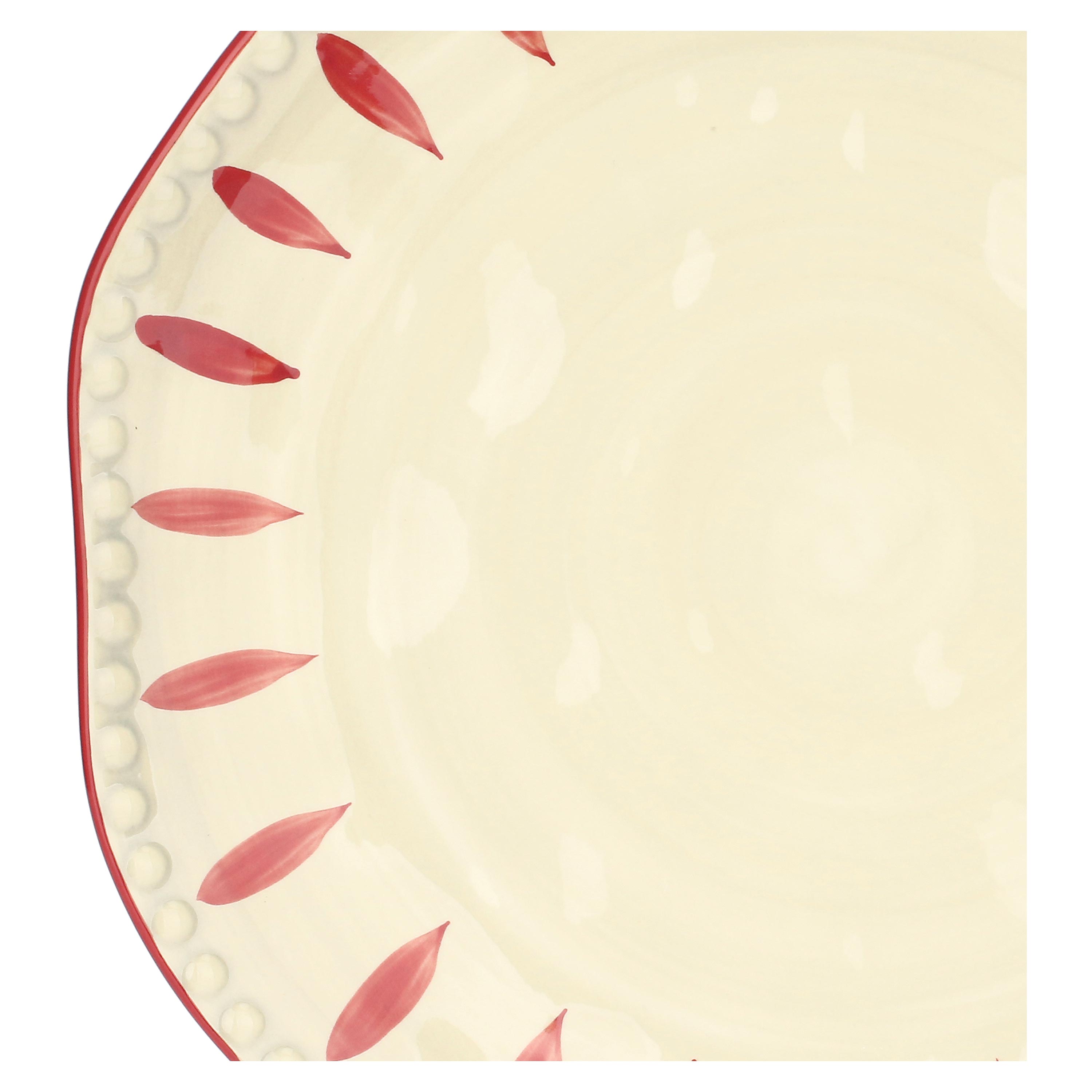 Set da 2 - Domitilla Magenta Piatto Rotondo - Stoneware, Ø32 cm