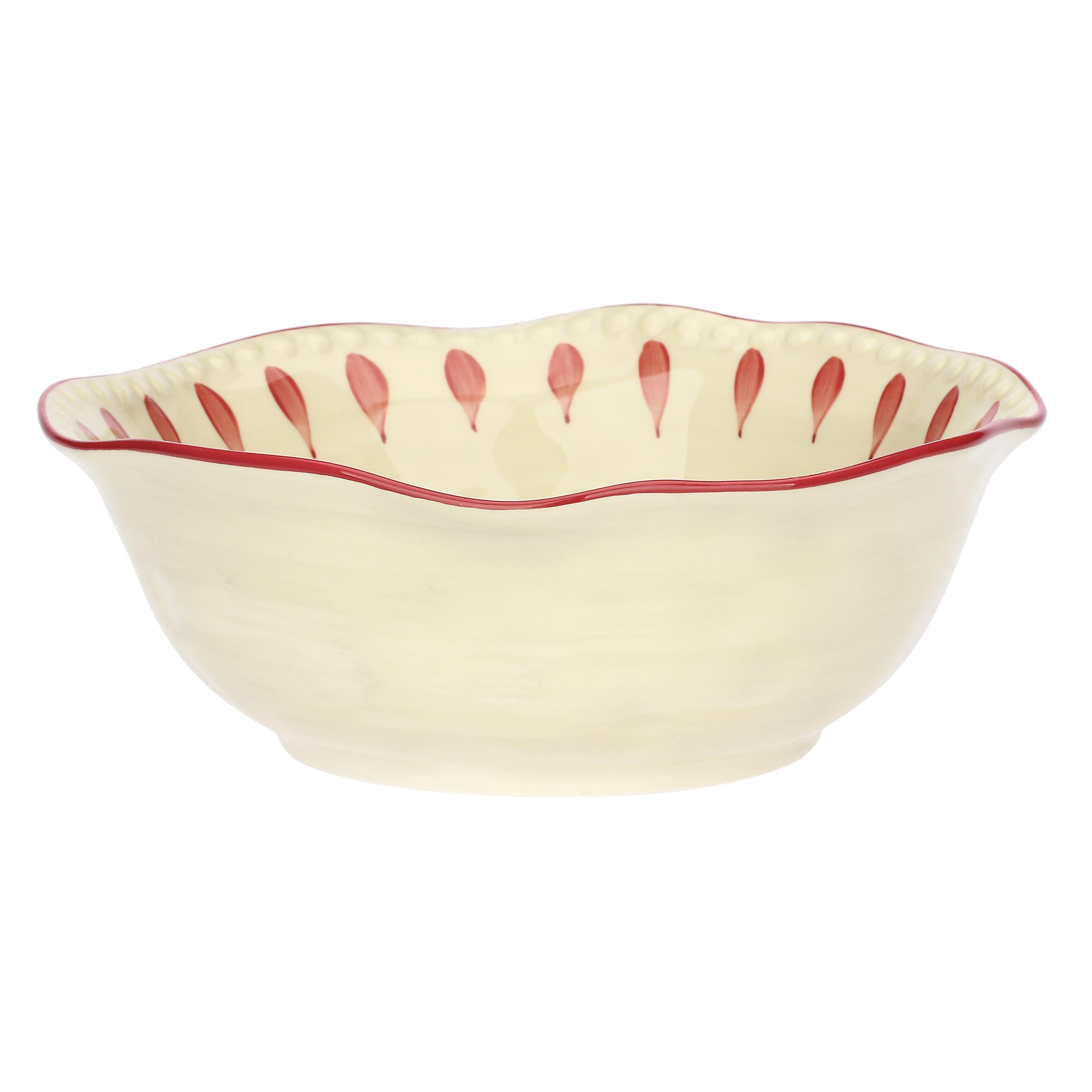 Set da 2 - Domitilla Magenta Insalatiera - Stoneware, Ø24X9,5 cm