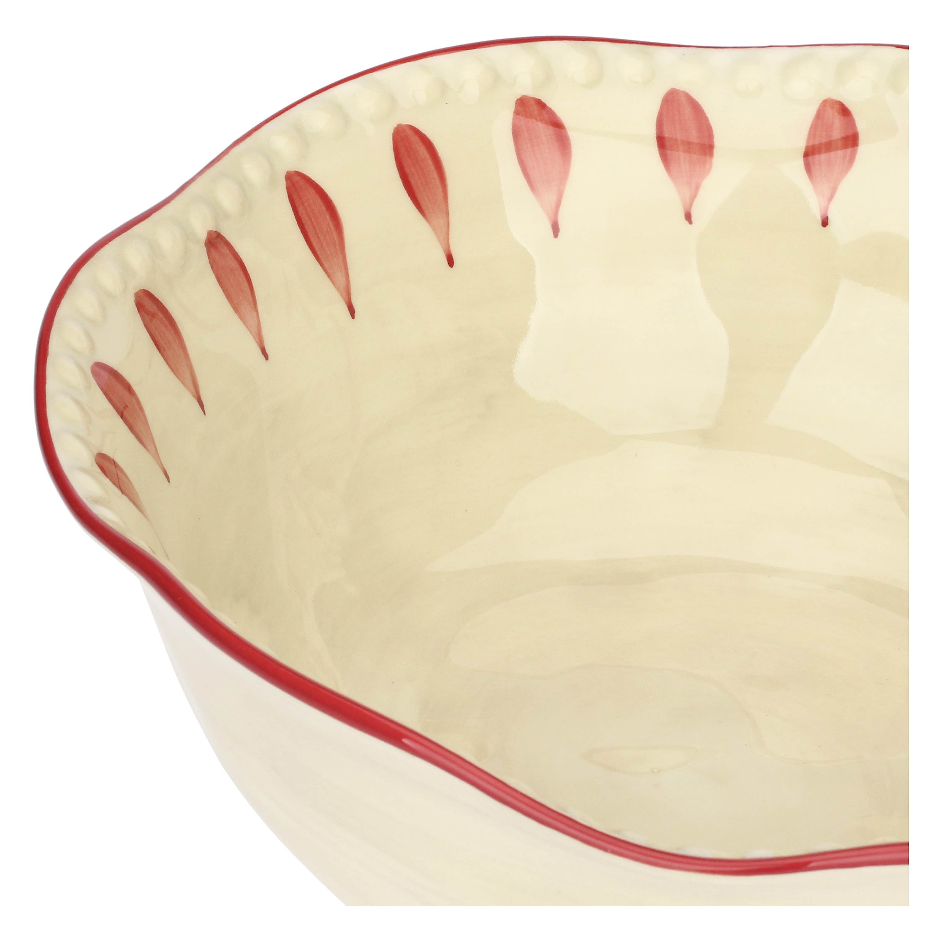 Set da 2 - Domitilla Magenta Insalatiera - Stoneware, Ø24X9,5 cm