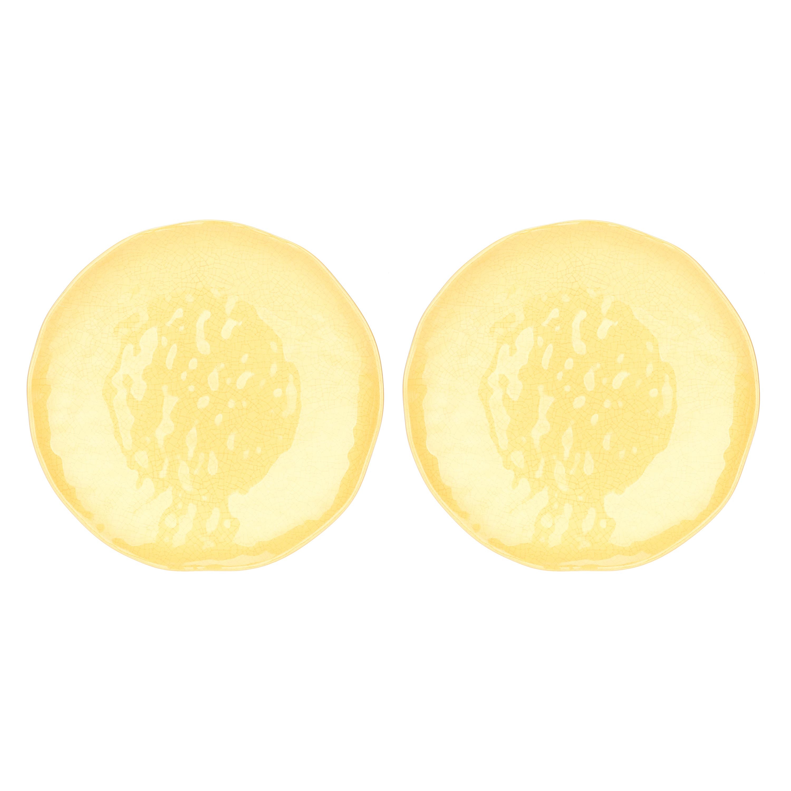 Atmosfera Ocra Set 2 Piatti Frutta - MELAMINA, Ø21 cm