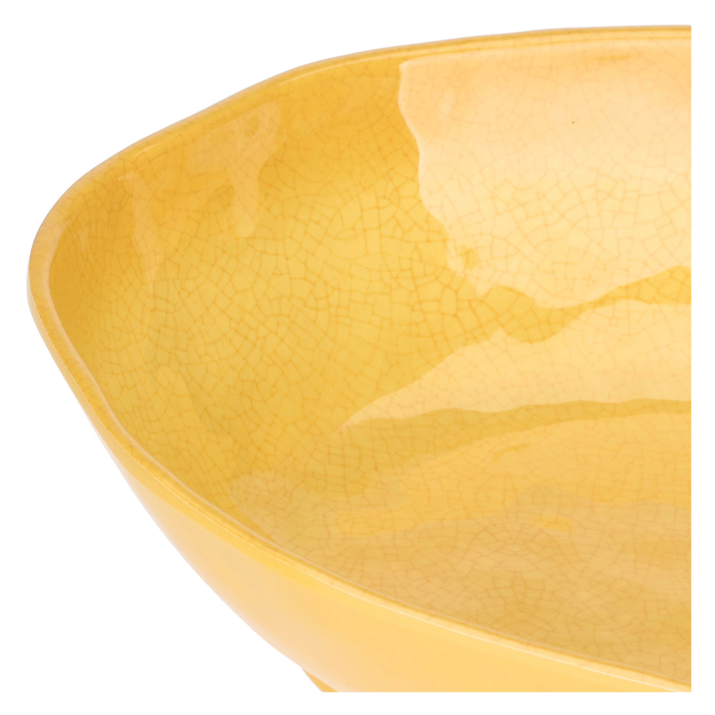 Set da 3 - Atmosfera Ocra Risottiera Ovale - MELAMINA, 33 x 23,5 x H7 cm