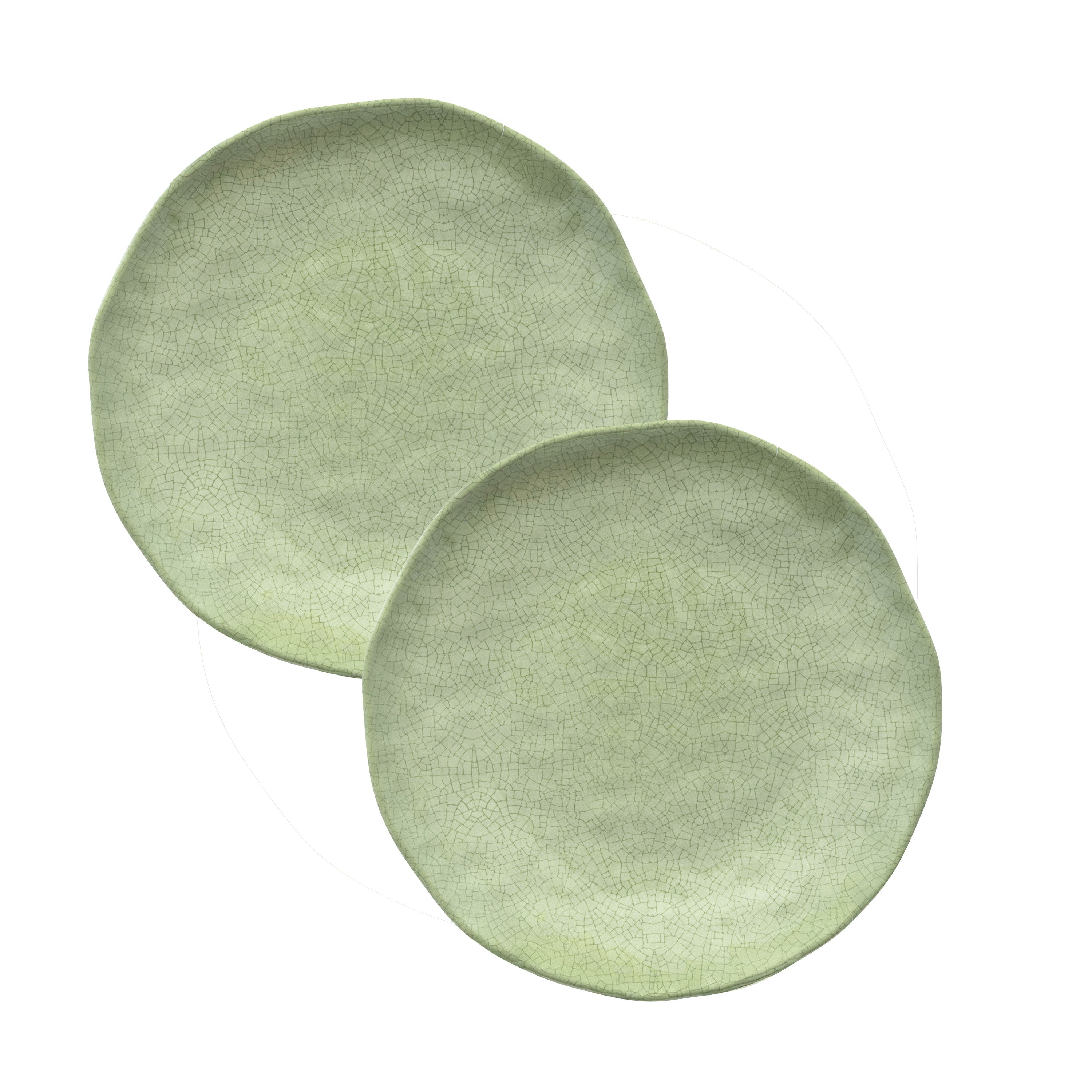 Atmosfera Verde Set 2 Piatti Frutta - MELAMINA, Ø21 cm