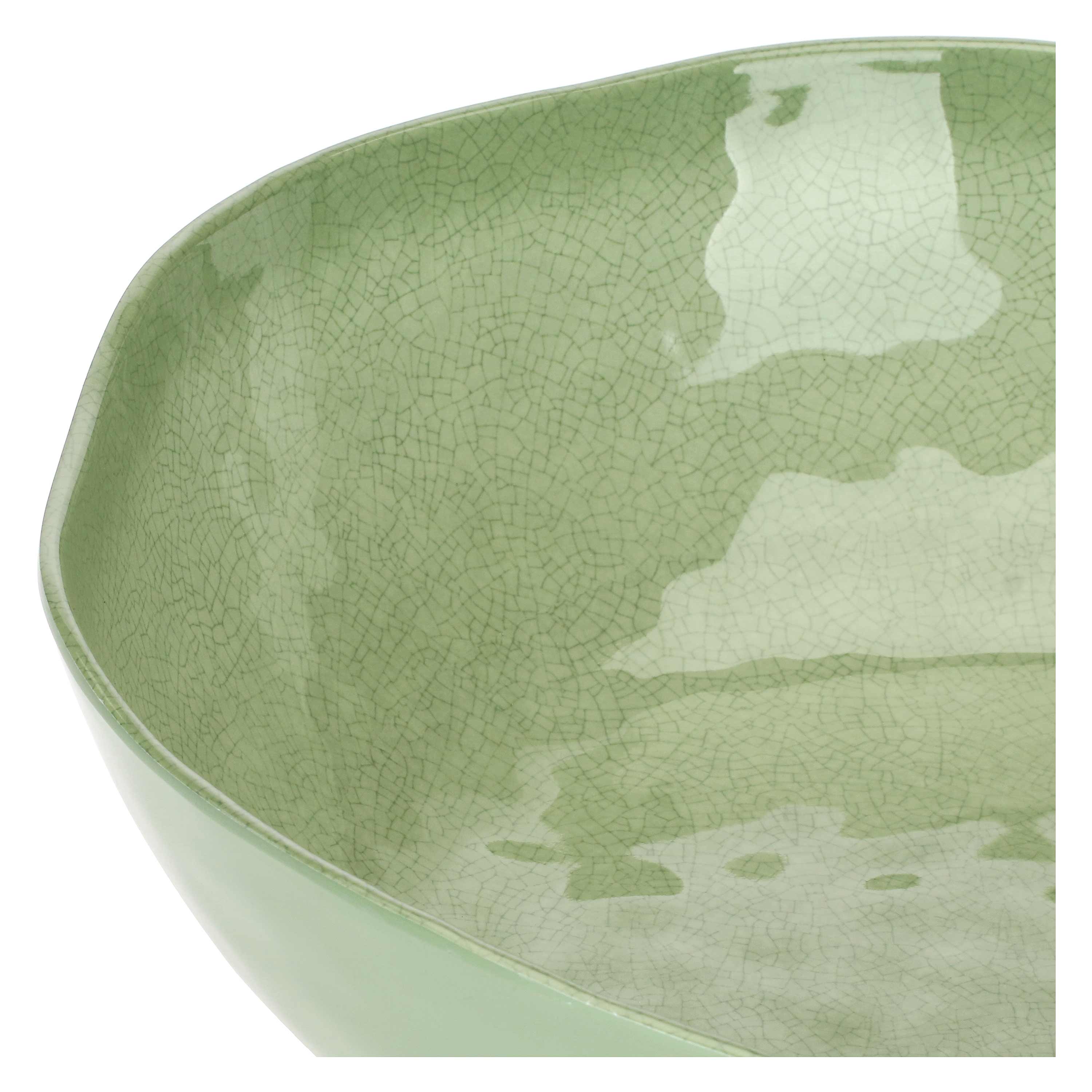 Set da 3 - Atmosfera Verde Insalatiera 36Cm - MELAMINA, Ø36 cm x H11 cm