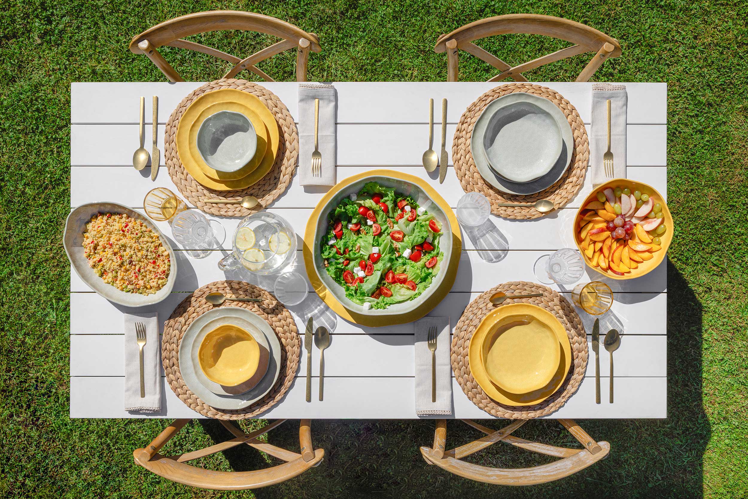 Set da 3 - Atmosfera Verde Insalatiera 36Cm - MELAMINA, Ø36 cm x H11 cm