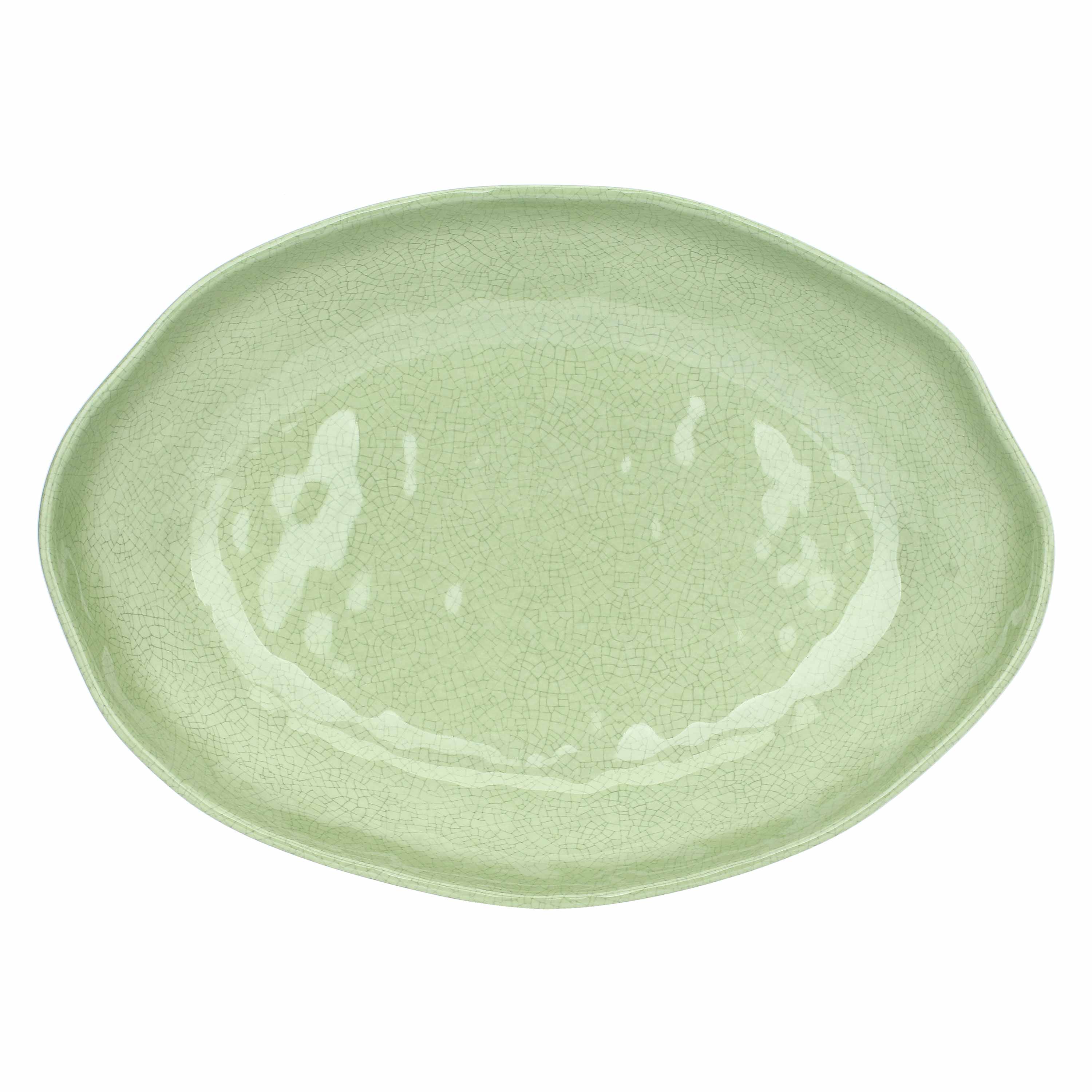 Set da 3 - Atmosfera Verde Risottiera Ovale - MELAMINA, 33 x 23,5 x H7 cm