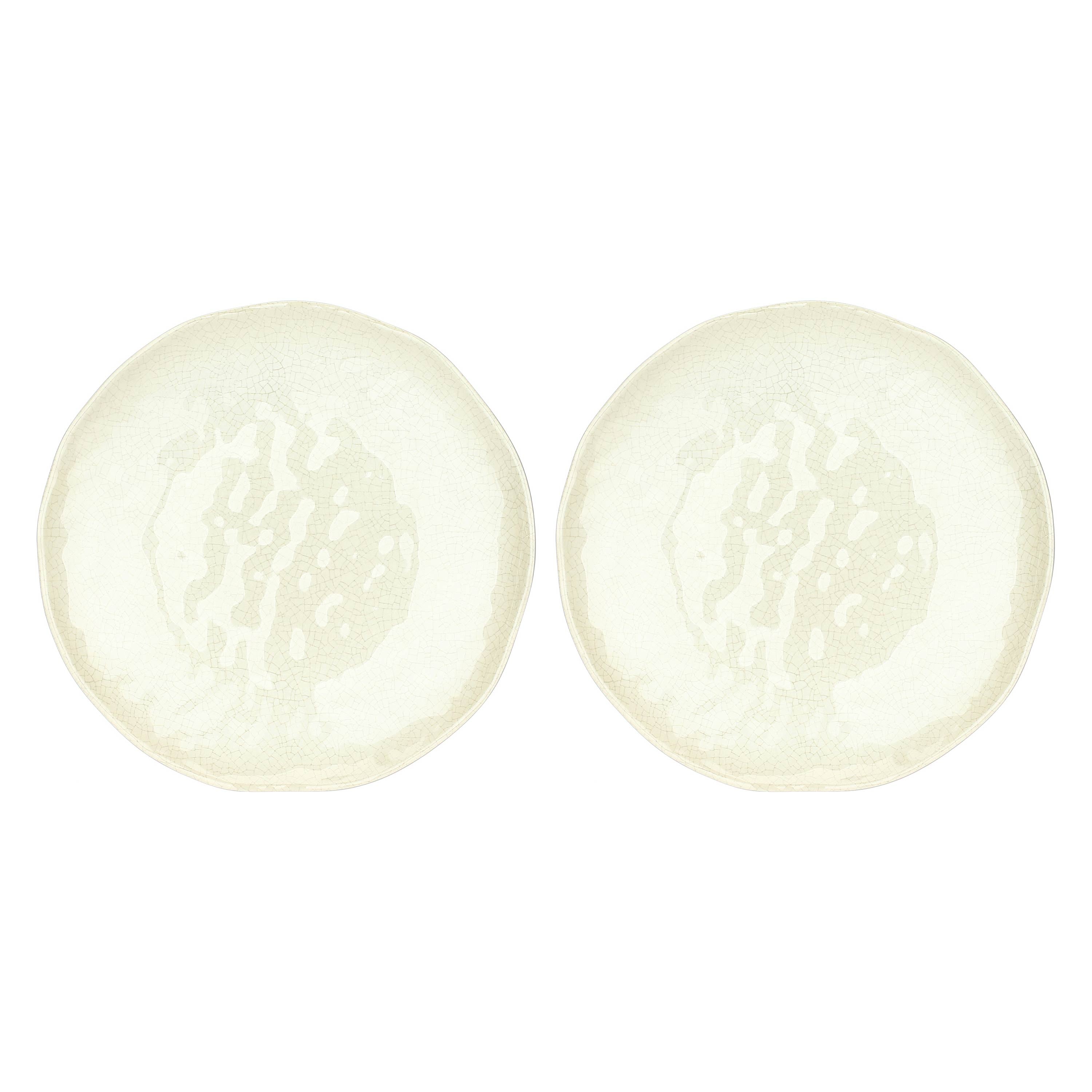 Atmosfera Tortora Set 2 Piatti Frutta - MELAMINA, Ø21 cm