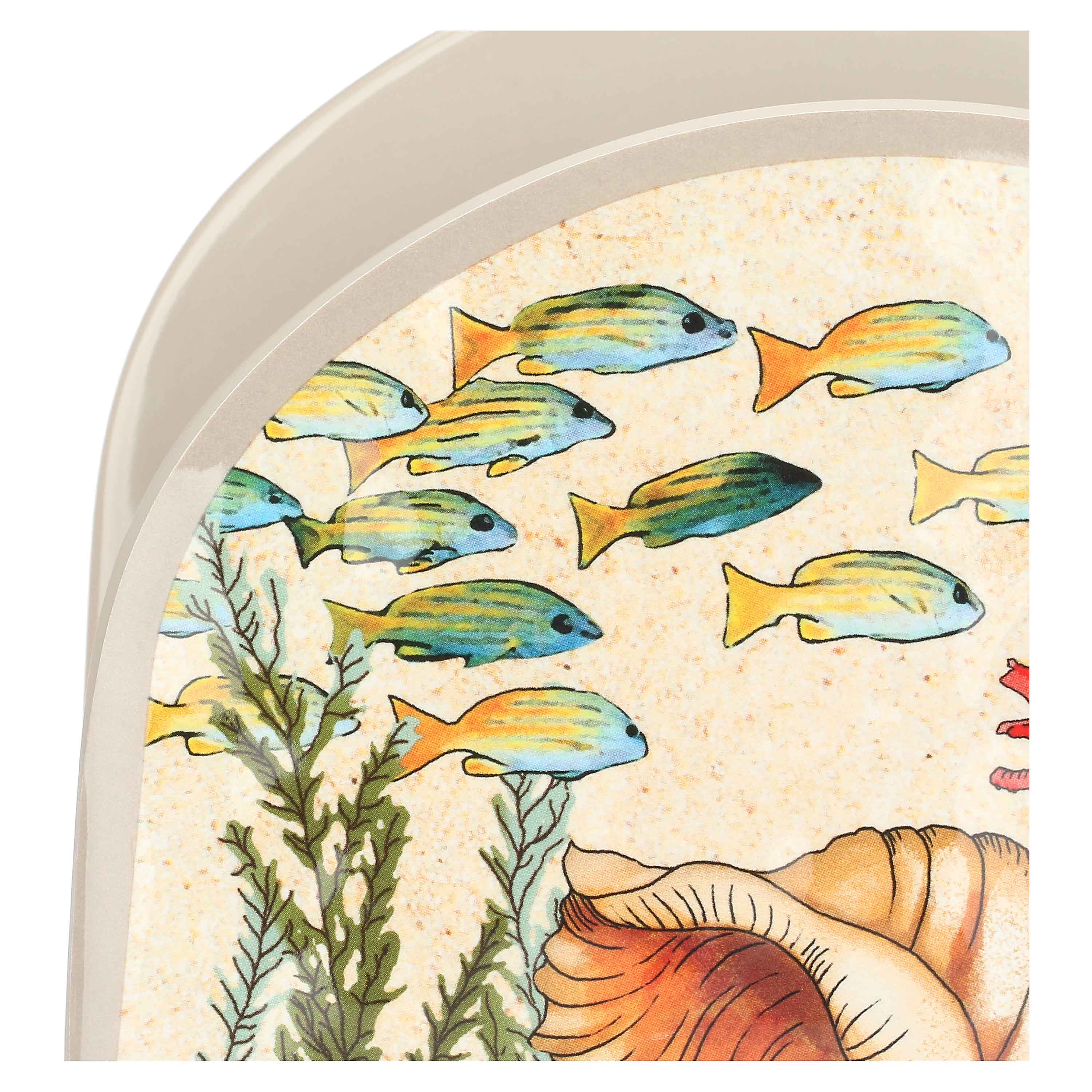 Sea Life Porta Tovaglioli Carta - Melamina, 15,6x4,7x12 cm