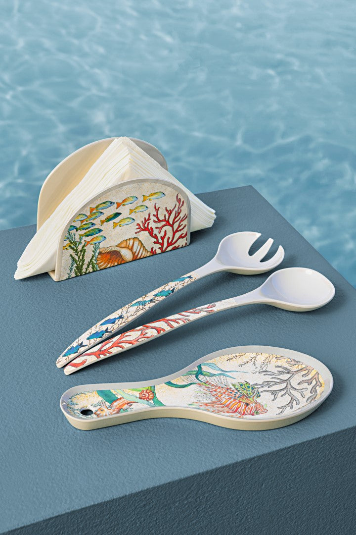 Sea Life Mestoli Insalata - Melamina, 29x7 cm