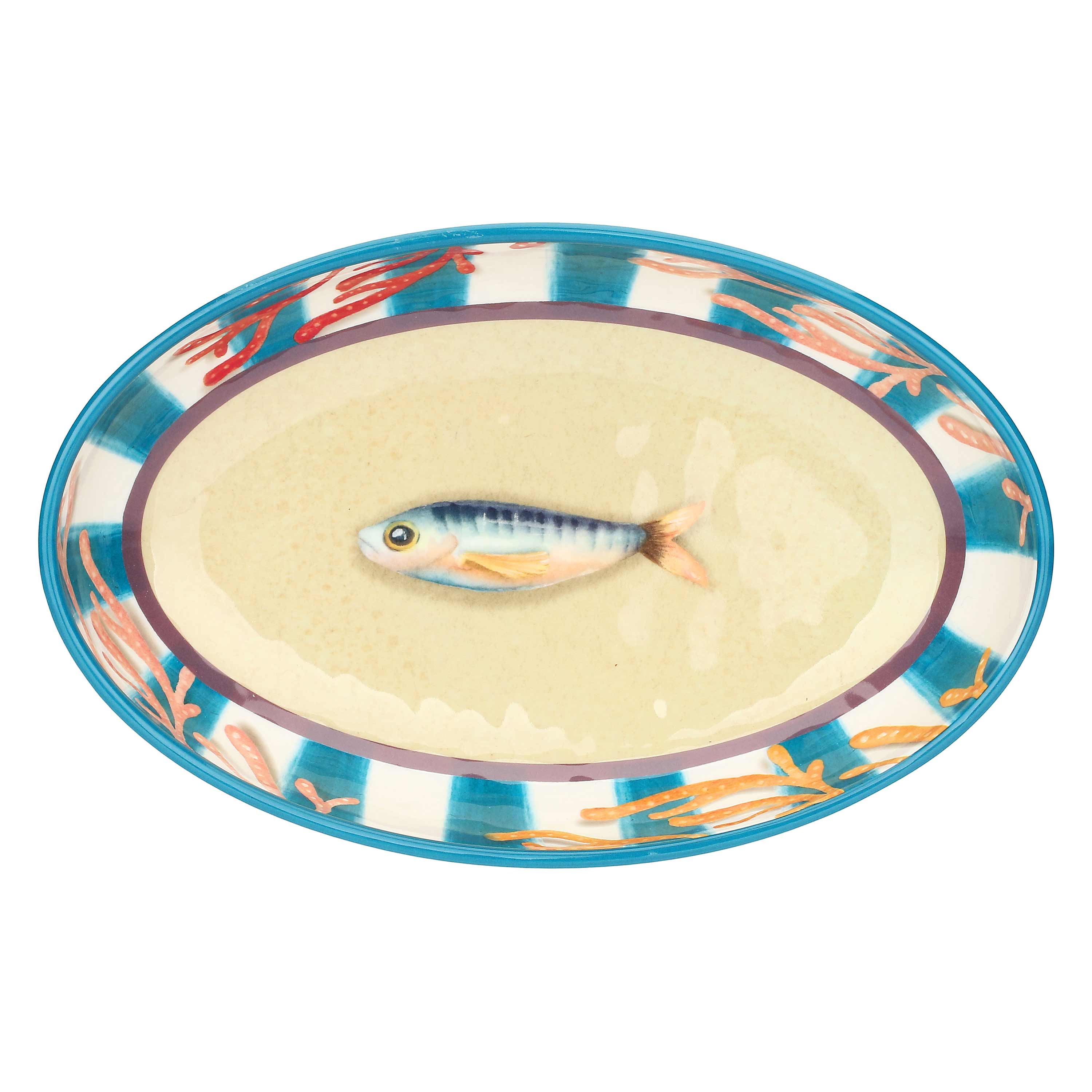 Litorale Set 2 Fondi Ovali - Melamina, 24x15 cm