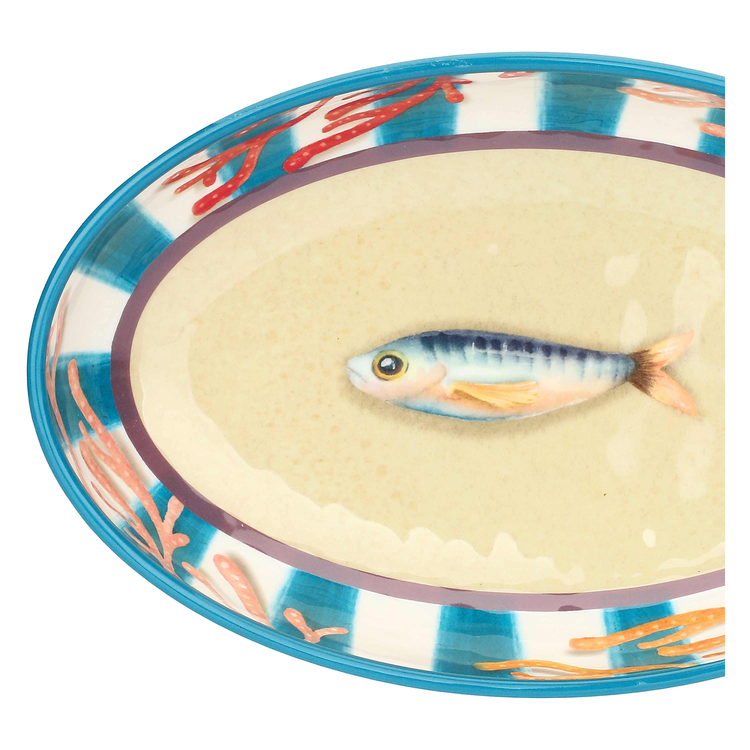 Litorale Set 2 Fondi Ovali - Melamina, 24x15 cm