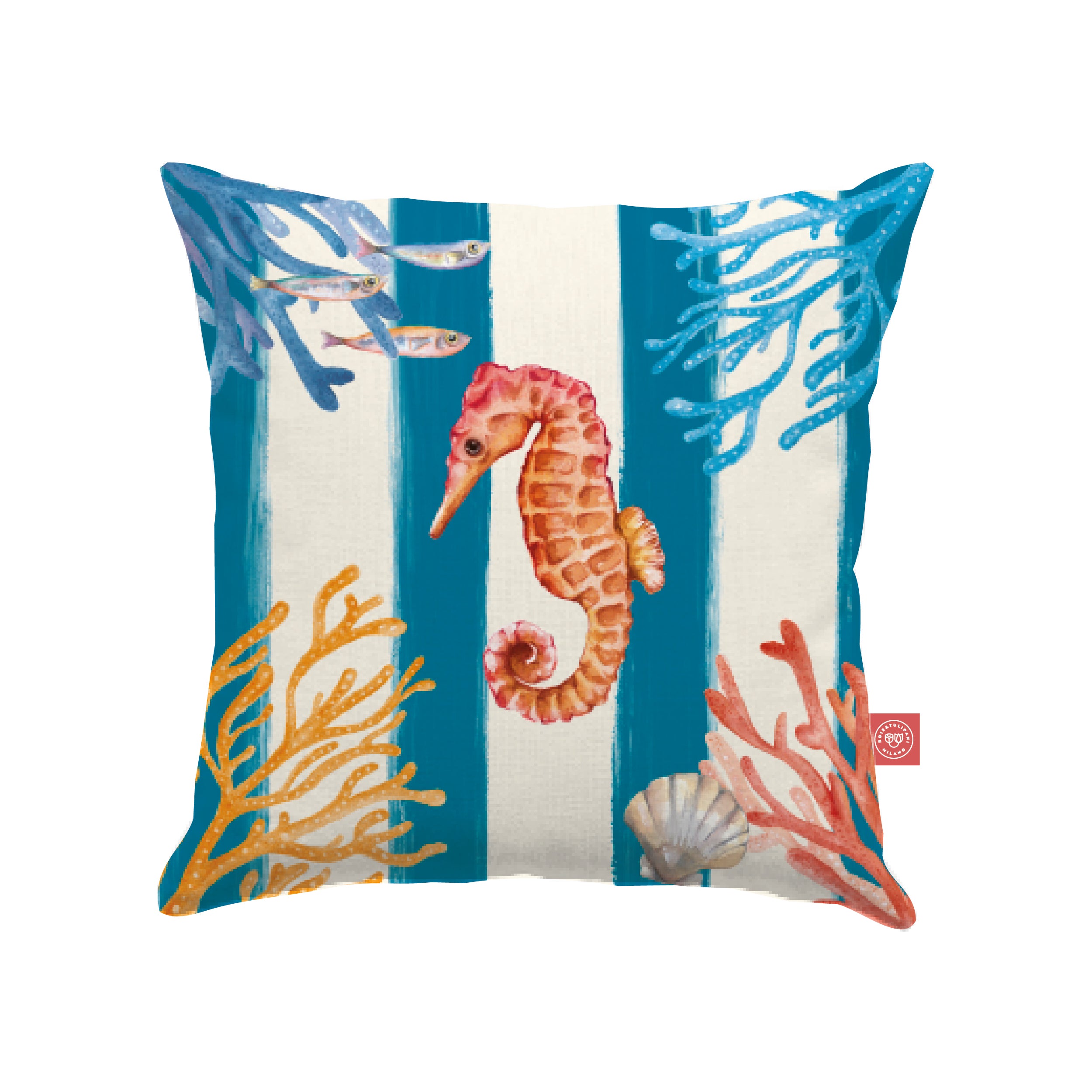 Set da 2 - Litorale Cuscino 45X45 Blu - Tessuto, 45x45 cm