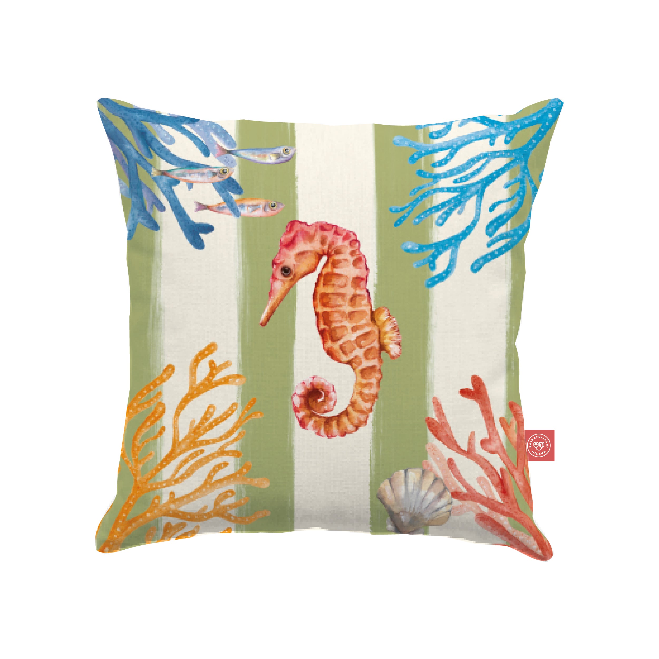 Set da 2 - Litorale Cuscino 45X45 Verde - Tessuto, 45x45 cm