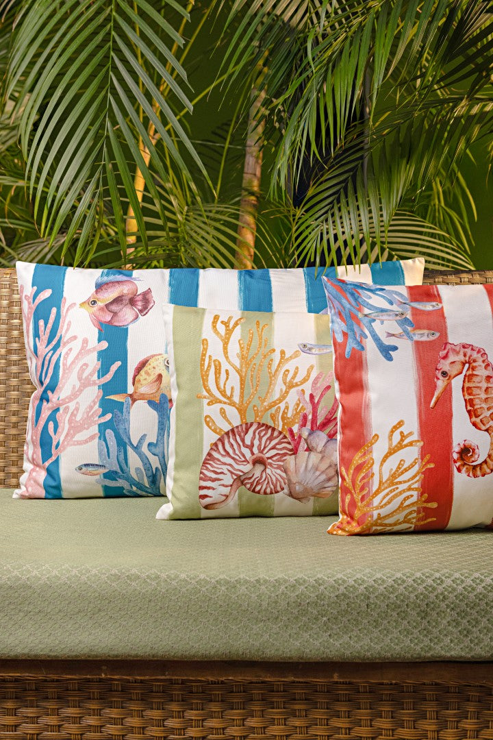 Set da 2 - Litorale Cuscino 50X80 Verde - Tessuto, 50x80 cm