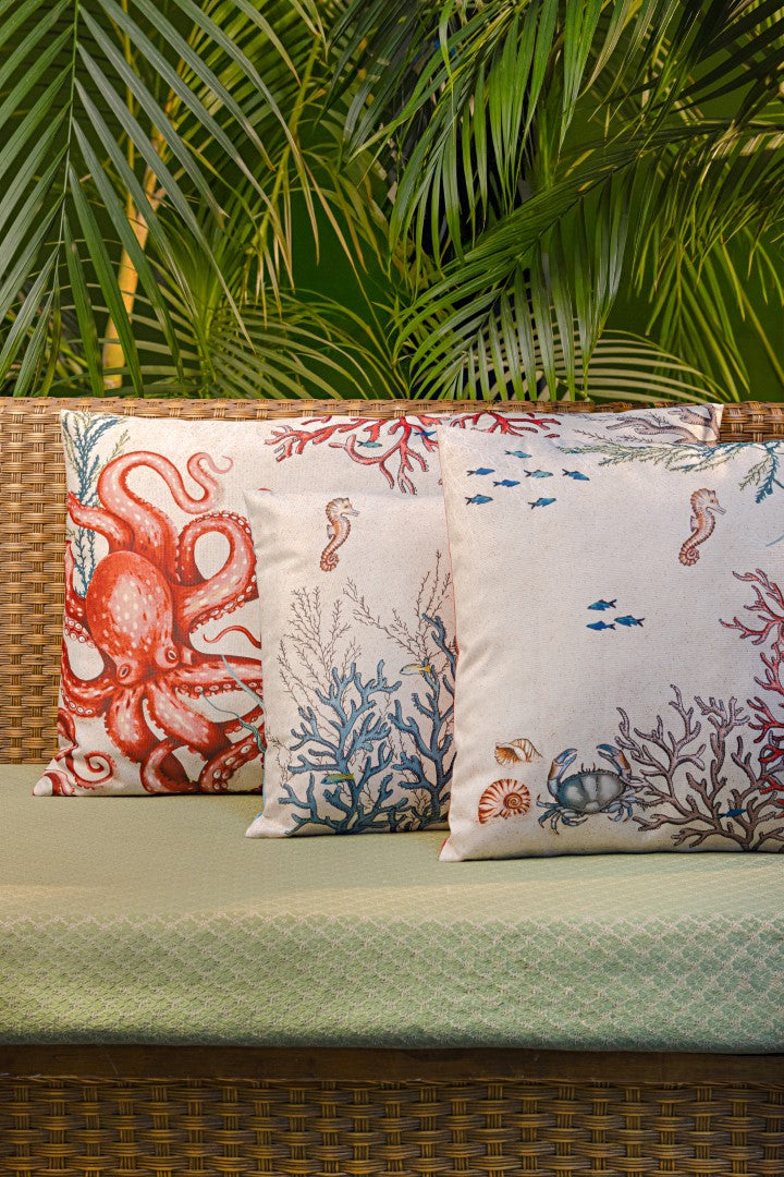 Set da 2 - Sealife Cuscino 45X45 - Tessuto, 45x45 cm