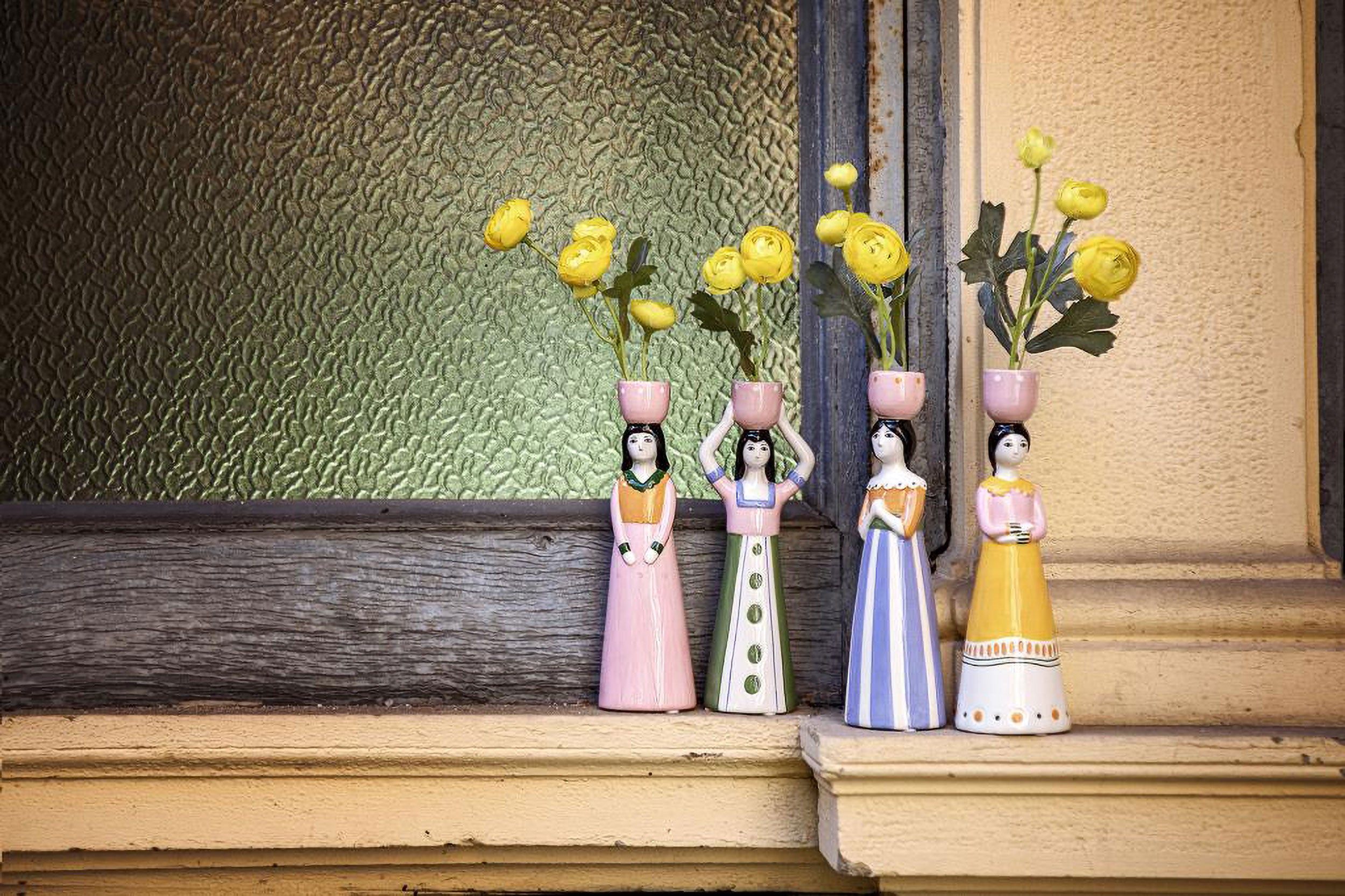 Vaso Rosa, Lasportina - Gres, 15,2x12,9x21 cm