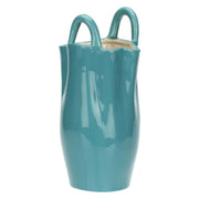 Vaso Azzurro, Lasportina - Gres, 11,6x10,4x23,6 cm