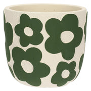 Cachepot S, Fiorelloni - Resina cementizia, Ø 12 cm