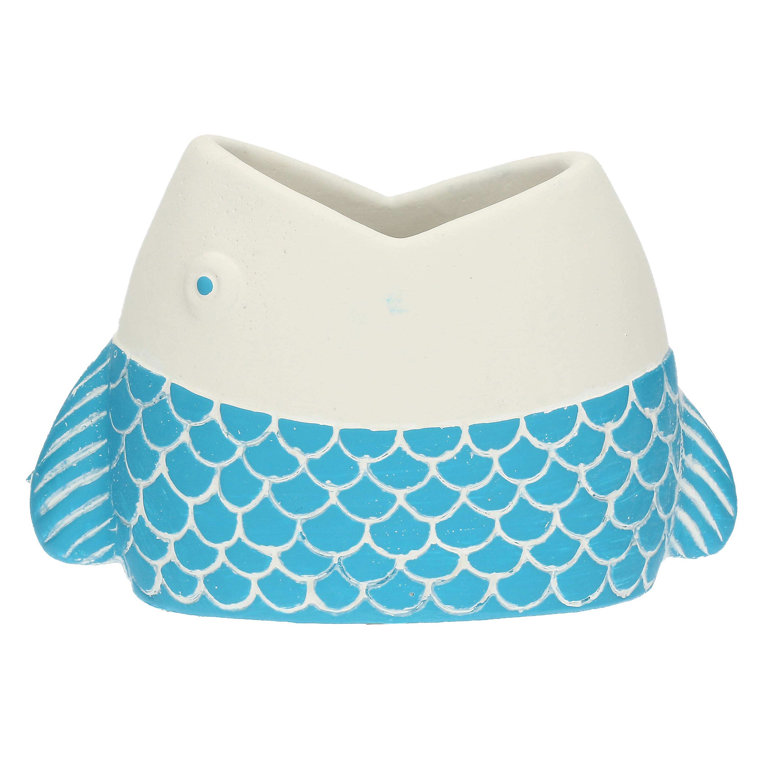 Cacchepot Bocca Aperta, Marechiaro - Resina cementizia, 17x9x11,5 cm