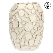Vaso Bianco, Scomposto - Gres, 23x23x30 cm