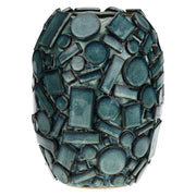 Vaso Blu, Scomposto - Gres, 23x23x30 cm