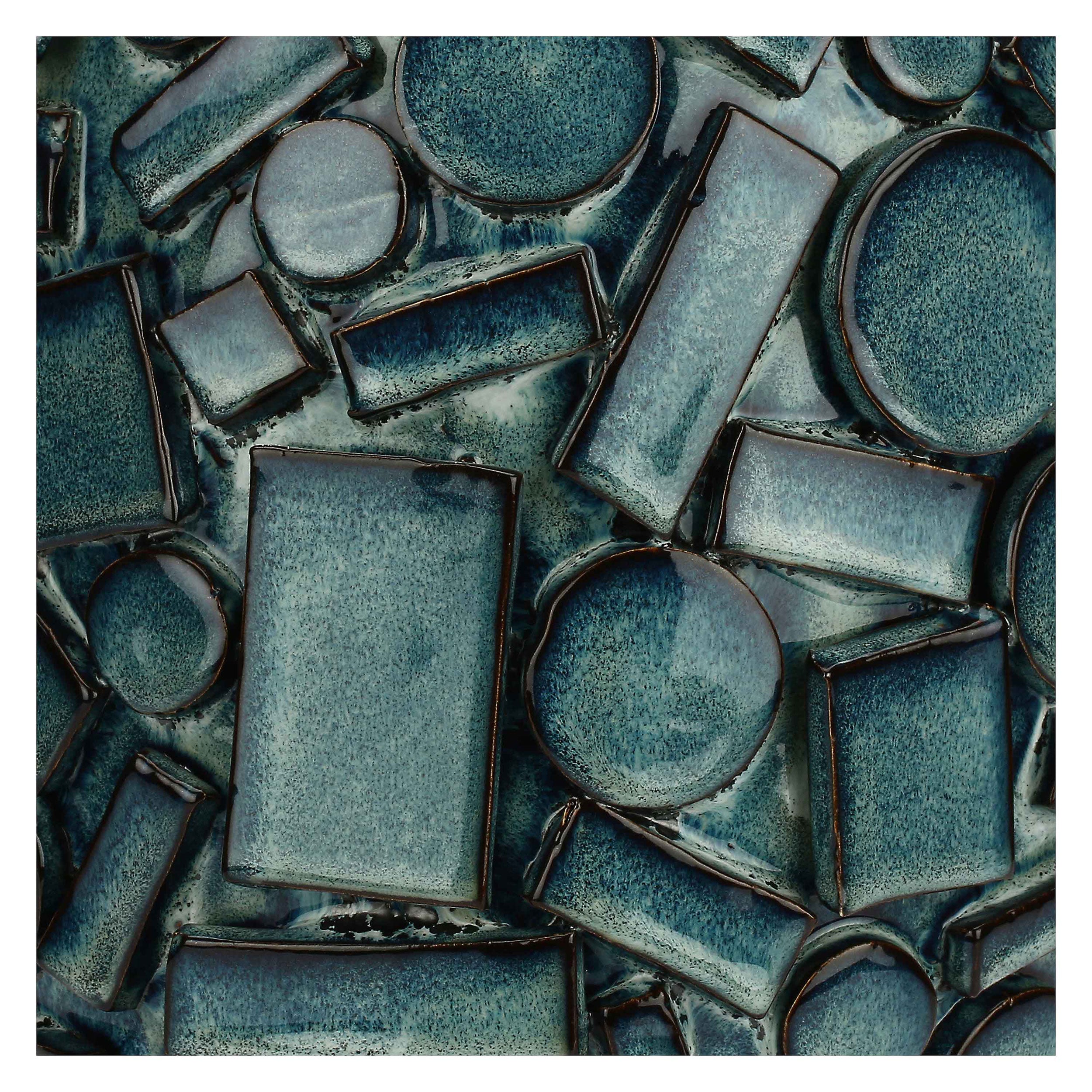 Vaso Blu, Scomposto - Gres, 23x23x30 cm