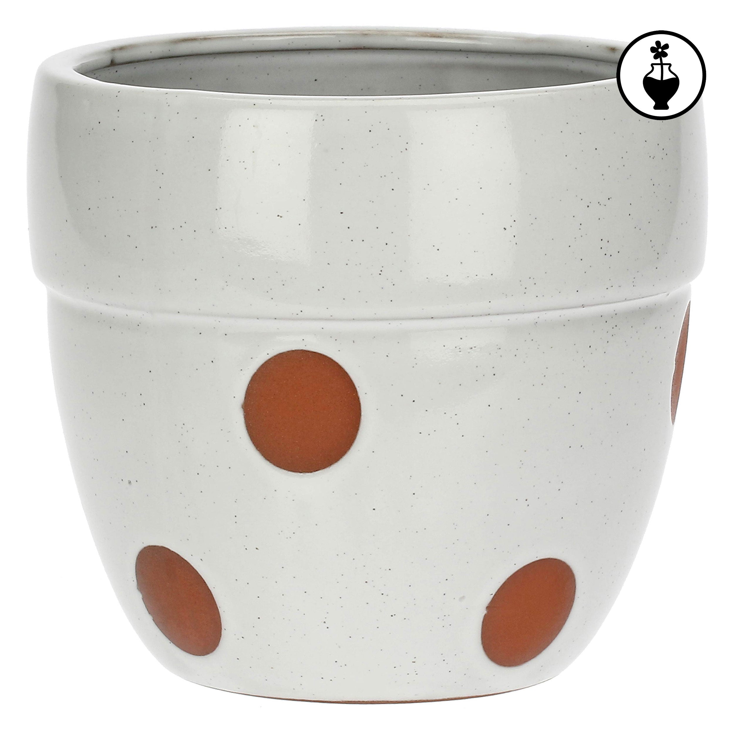 Cachepot Tondo M, Nonsonocotta - Dolomite, 14,3x14,3x13 cm